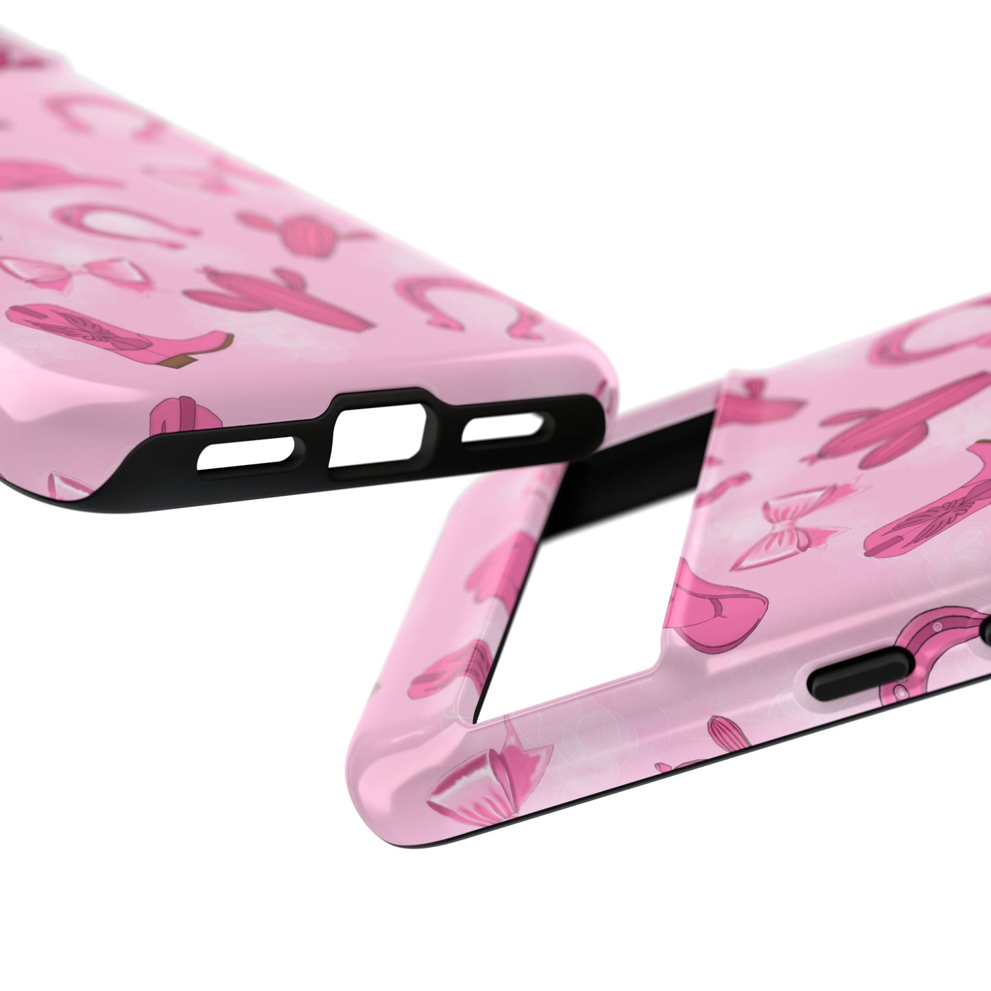 Cowgirl Chic Phone Case, Western Style Tough Case, Cute Pink Cowboy Theme, Gift for Rodeo Lovers, Country Western Decor