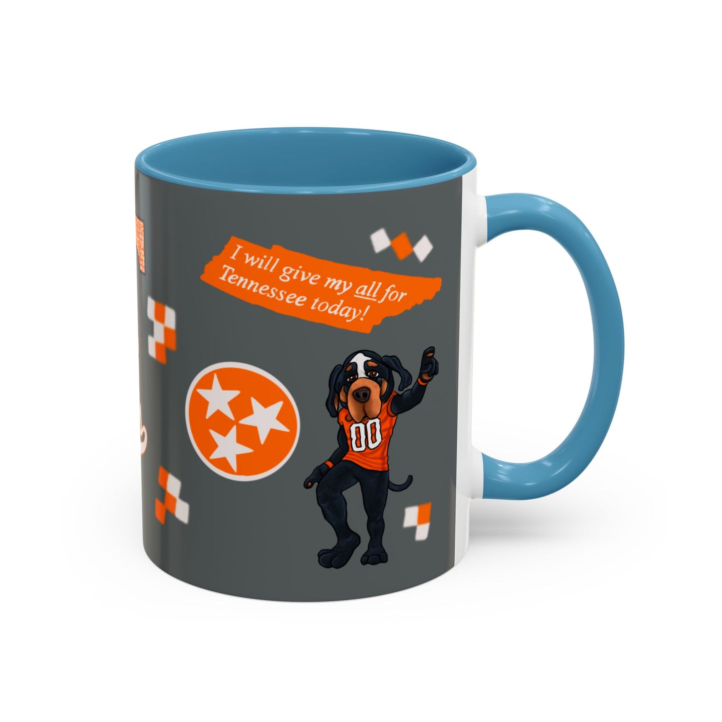 Tennessee Spirit Coffee Mug, Perfect for Gameday, College Student Gift, Unique Drinkware, Sports Fan Mug, Show Your Team Pride