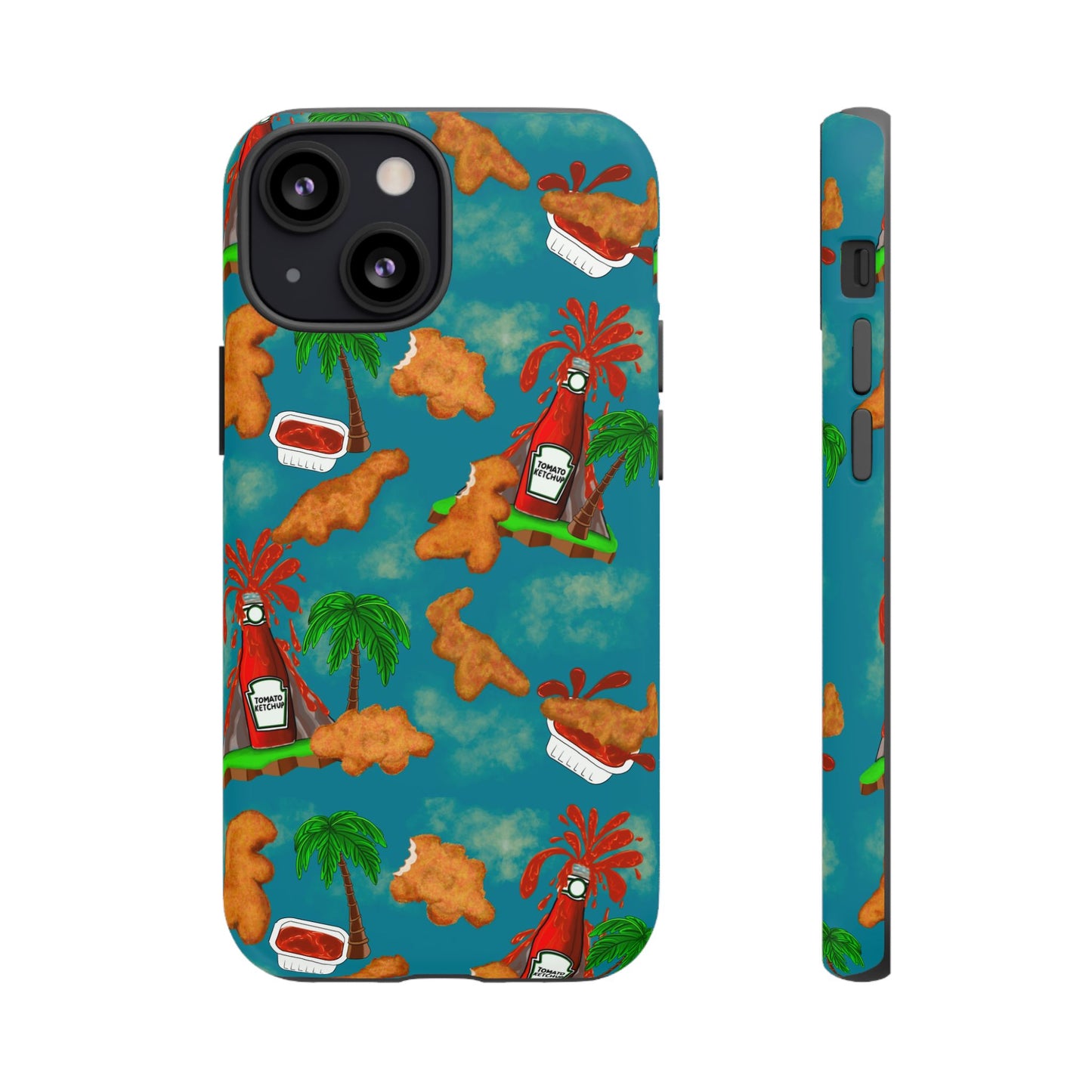 Dino Nuggets Phone Case - Tropical Vibes & Humor, Perfect Gift for Friends, Summer BBQ, Beach Lovers, Unique Accessory, Tough Cases