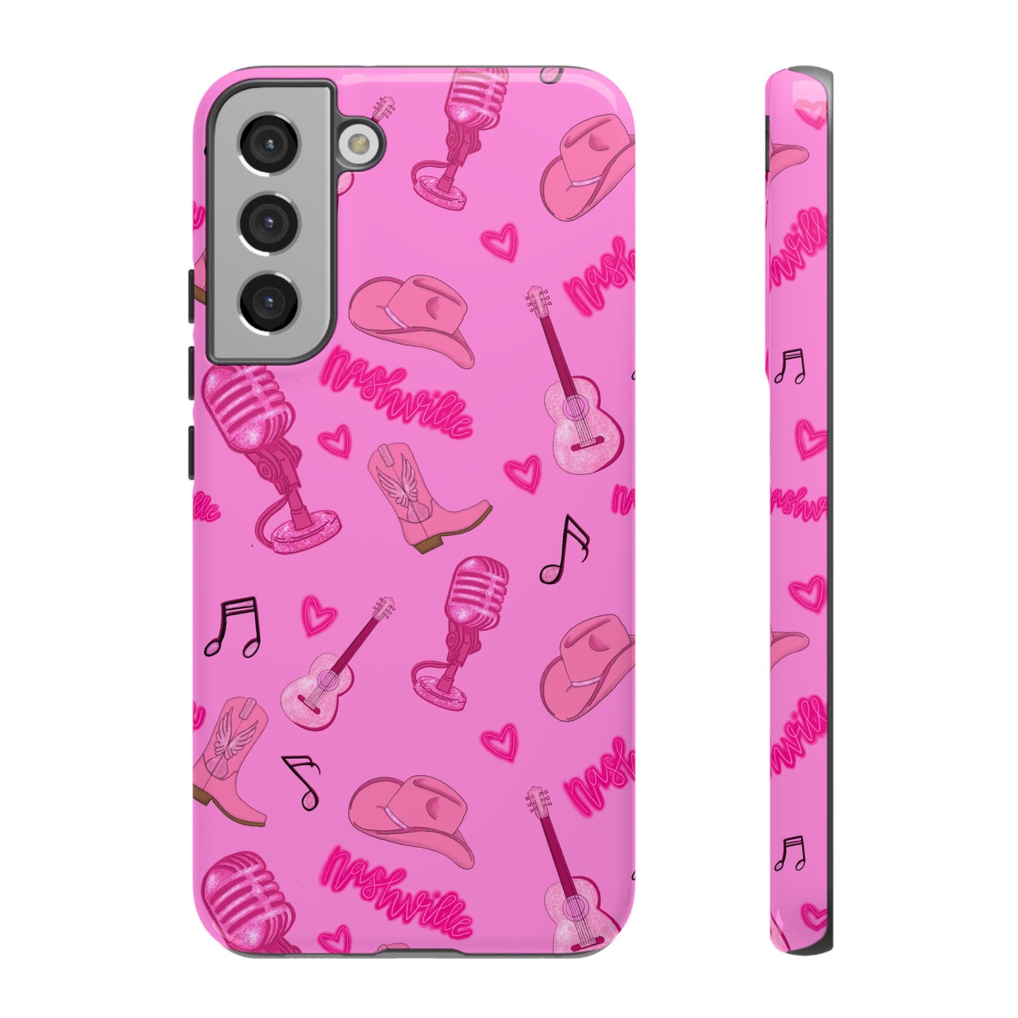 Pink Music Cases for Tough Love, Music Lover Gift, Phone Accessories, Cute Phone Covers, Stylish Cases for Women