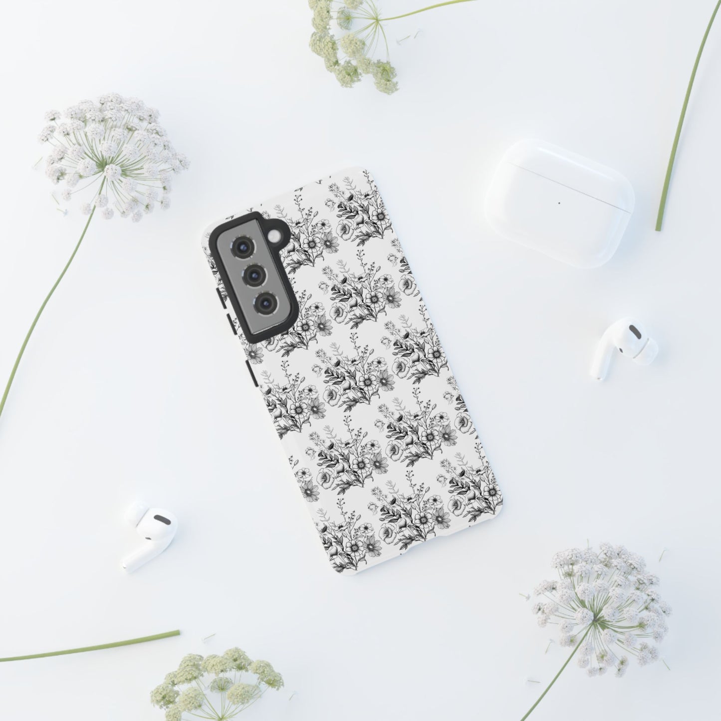 Floral Phone Case, Tough Cases with Elegant Black and White Design, Protective Cover for Fashion Lovers, Unique Gift for All [...]