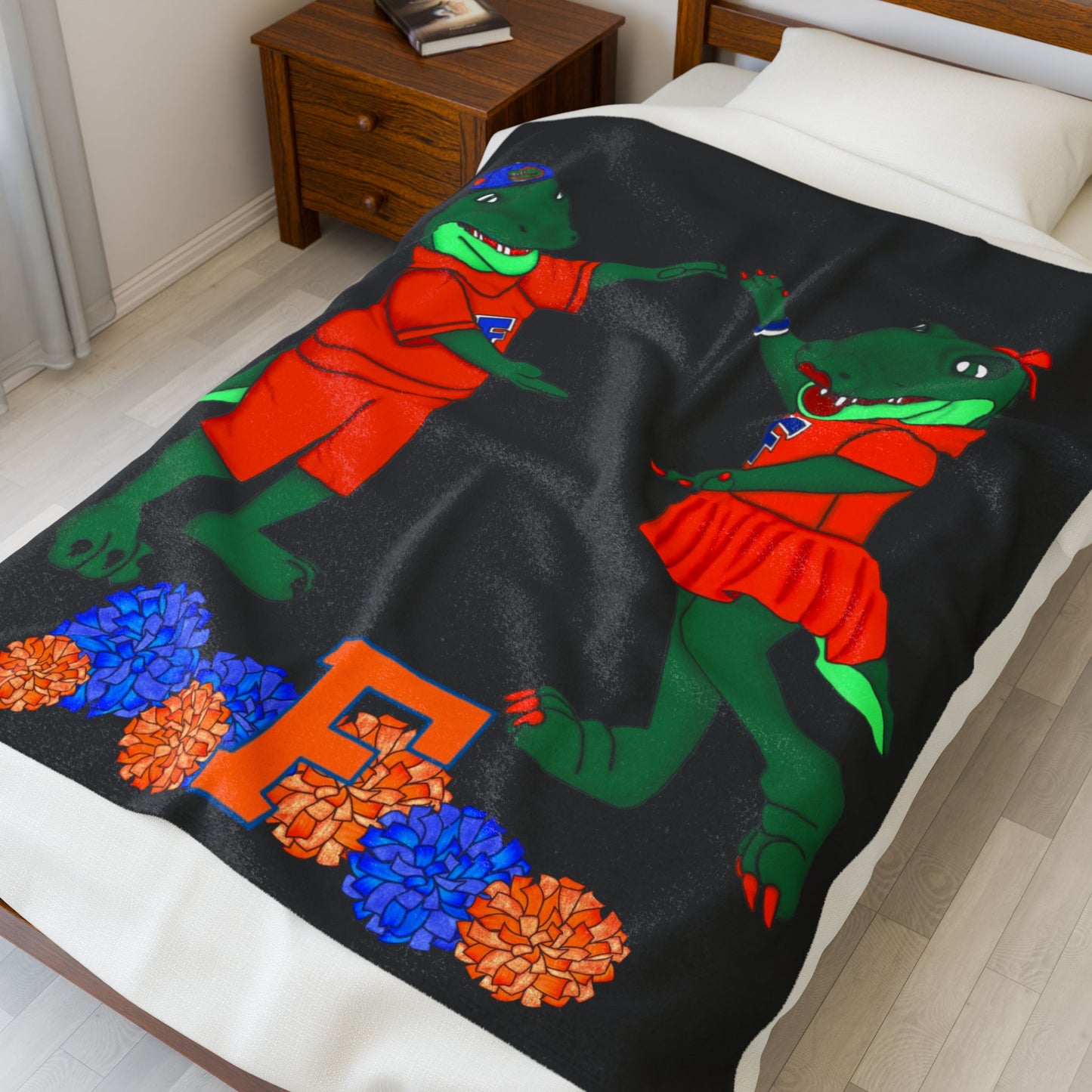 Florida Gators Velveteen Plush Blanket - Perfect for Game Day, Dorm Decor, Gift, Home Essentials, Soft Throw