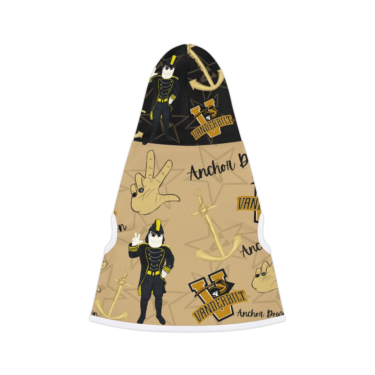 Vandy Pet Hoodie, Cute Dog Apparel, College Dog Clothes, Pet Outfit for Game Days, Vanderbilt Pet Gear