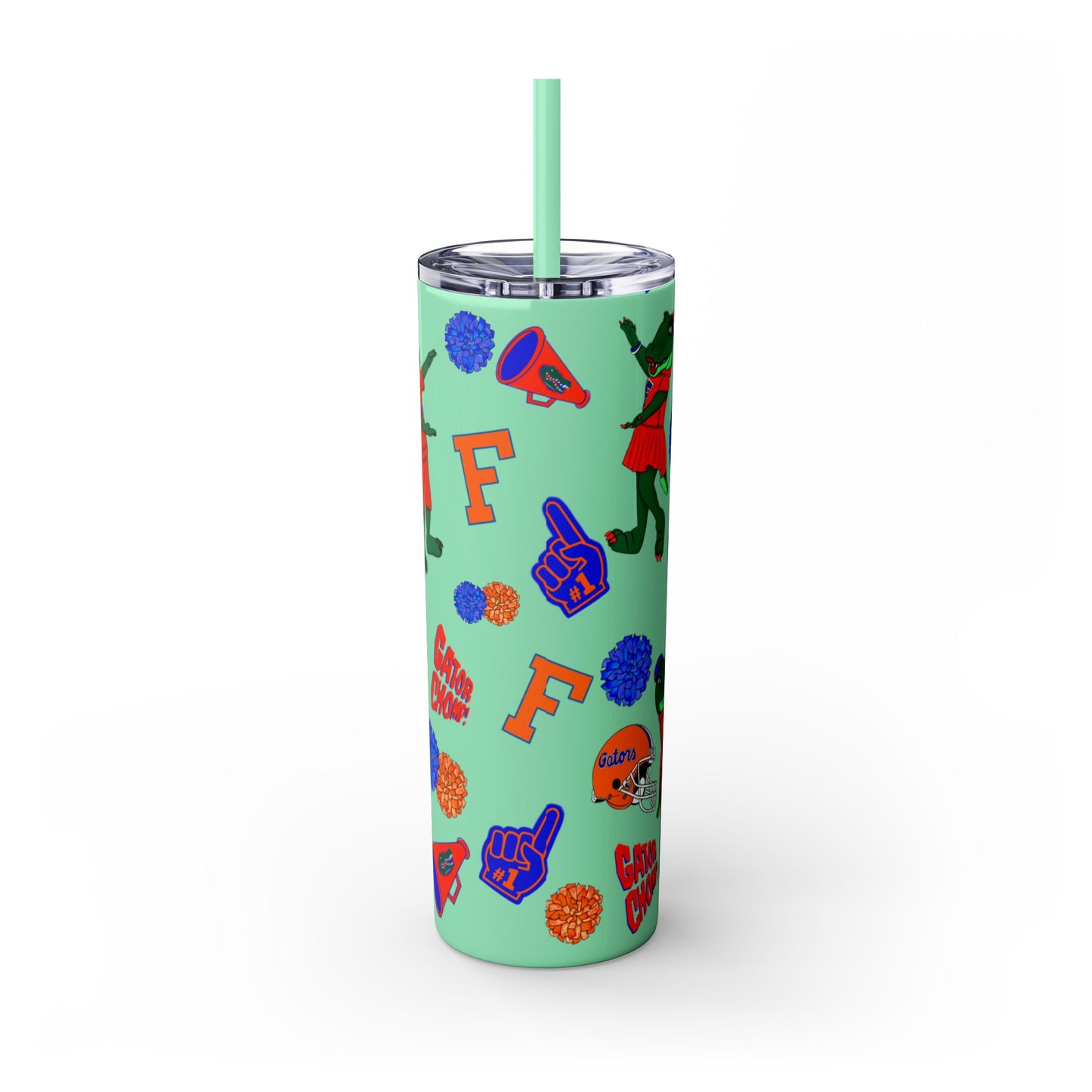 Florida Gators Spirit Skinny Tumbler - 20oz, Perfect for Game Day, Alumni Gifts, Sports Parties, Custom Drinkware, Florida Fan Merch