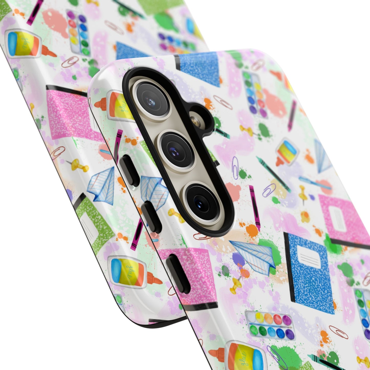 Colorful Art-Themed Phone Case, Cute Creative Gift for Artists, Unique Mobile Cover, Fun School Supplies Case, Bright Art Supplies Design