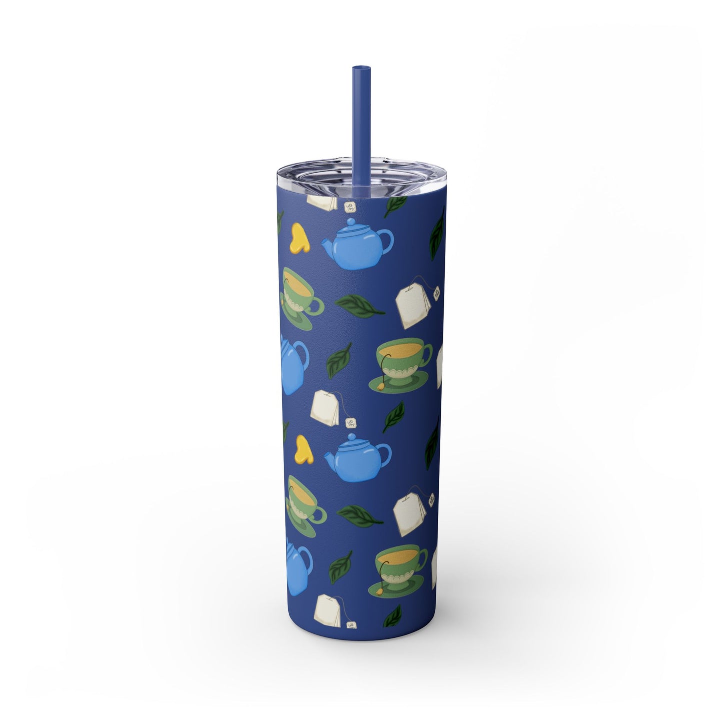 Charming Tea Themed Tumbler, Stylish Drinkware for Tea Lovers, Perfect for Gifts, Home, Travel, Eco-Friendly Beverage Container