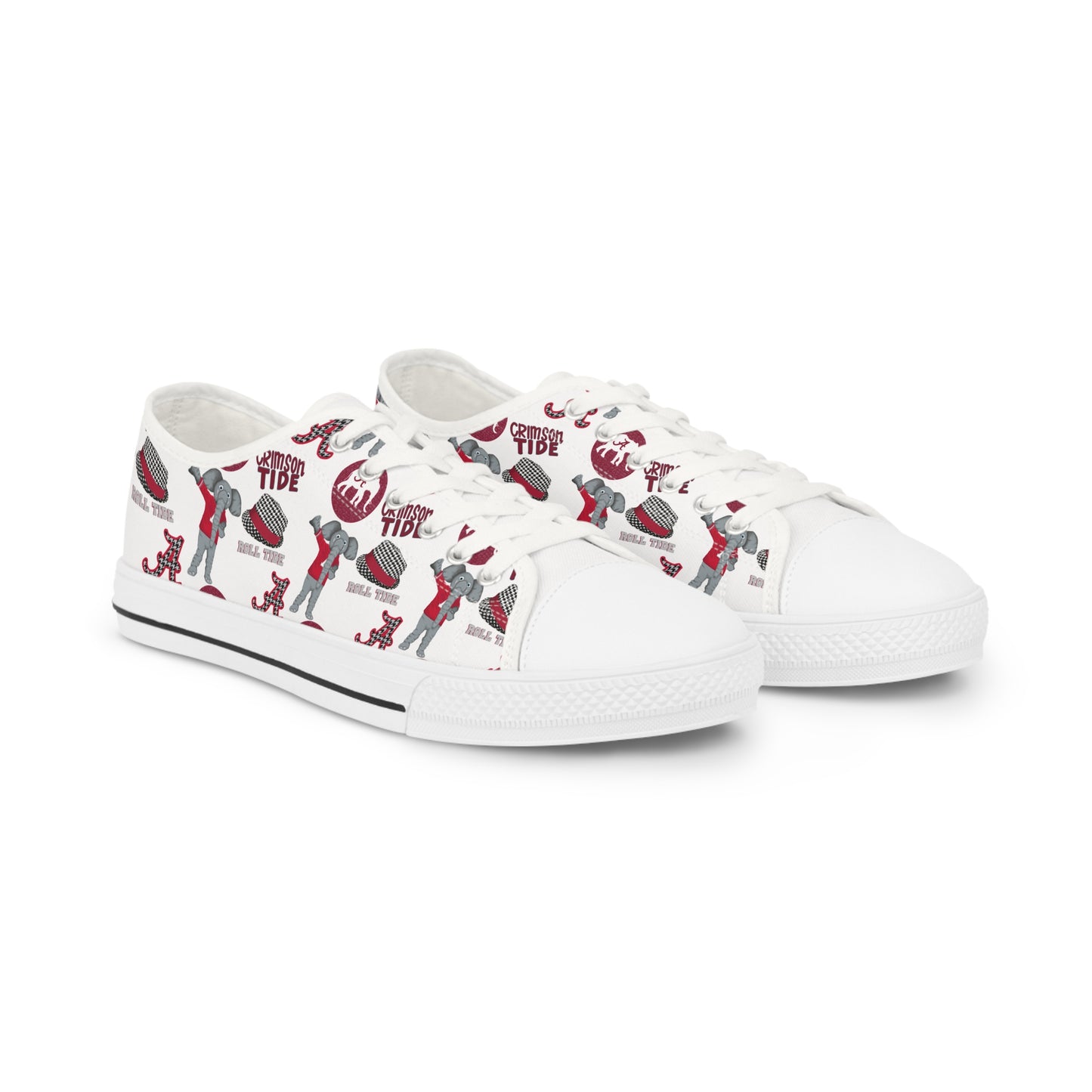 Men's Alabama Low Top Sneakers | Trendy Casual Shoes for Everyday Fashion, Gift for Him, Unique Footwear, Cool Sneakers, Custom Style