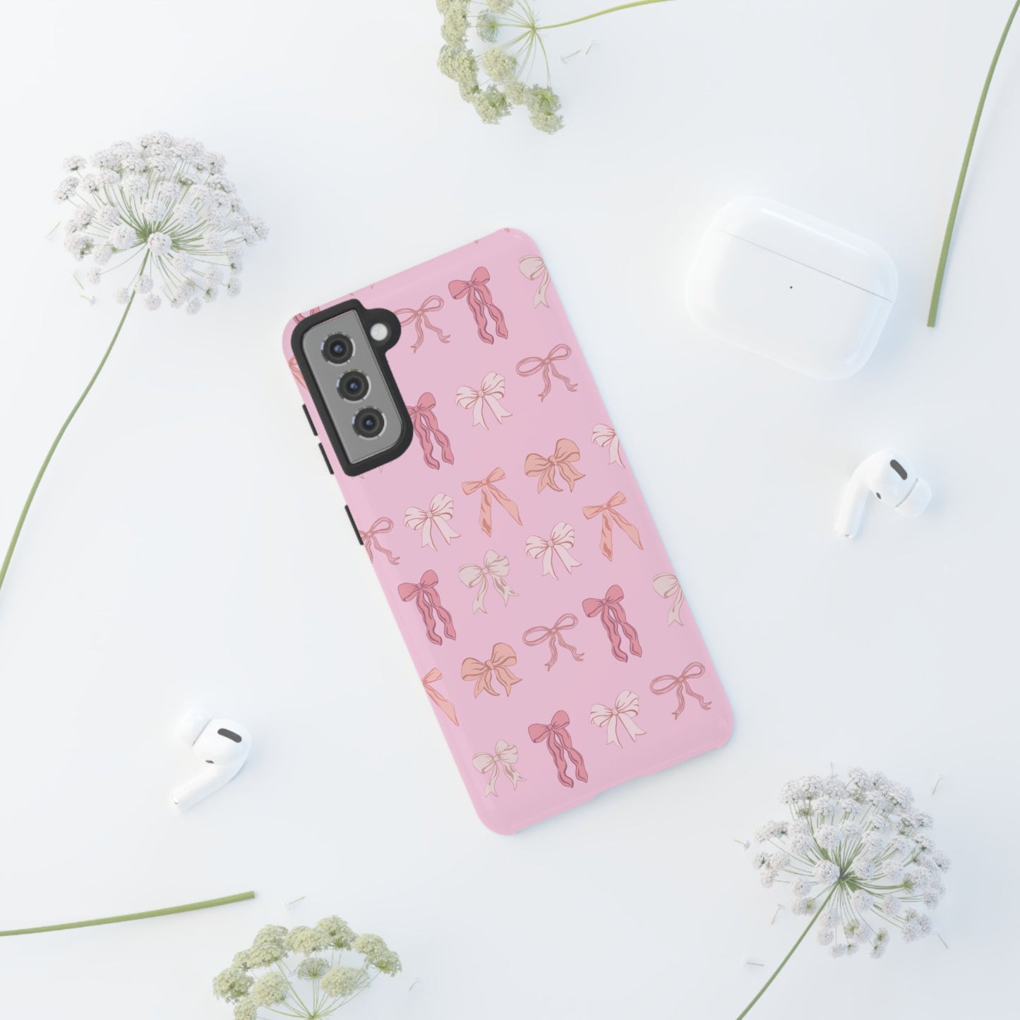Cute Phone Case with Bow Design | Pink Aesthetic | Gifts for Her, Birthday Present, Trendy Phone Accessories, Fashionable Tech Cover