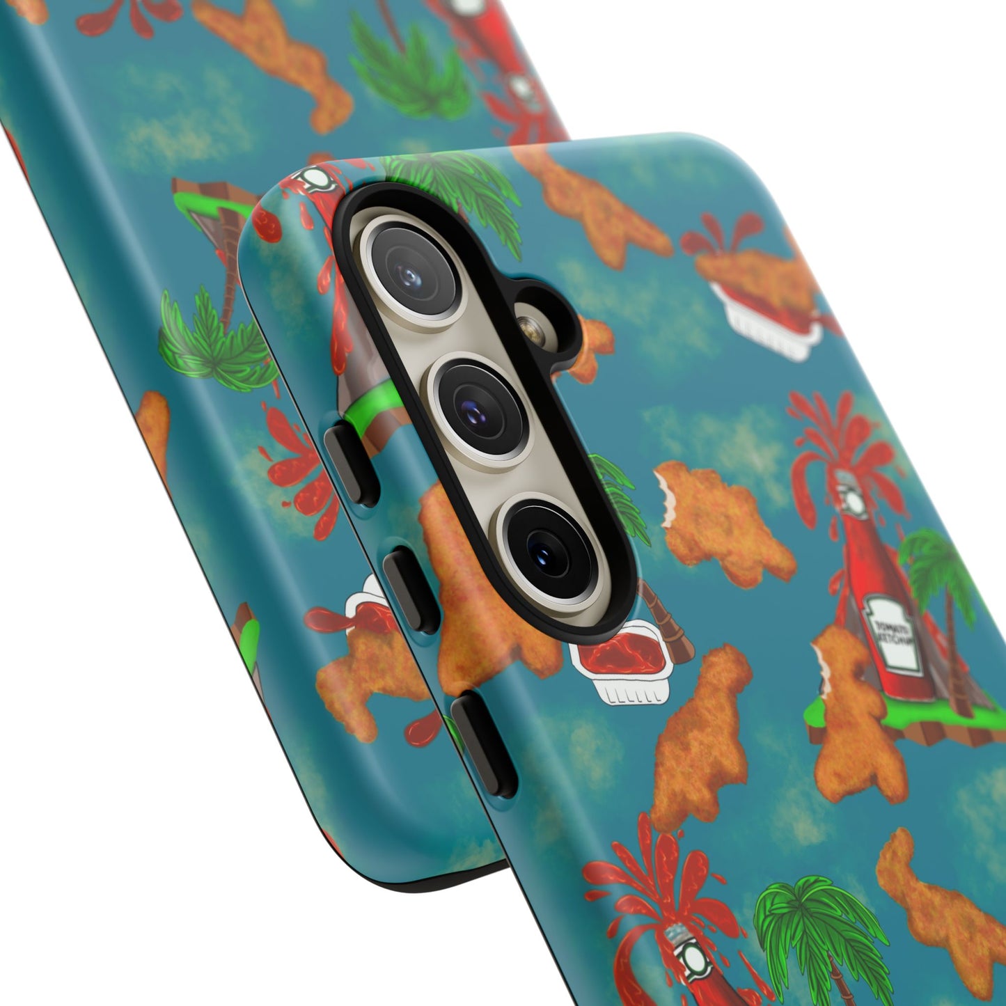 Dino Nuggets Phone Case - Tropical Vibes & Humor, Perfect Gift for Friends, Summer BBQ, Beach Lovers, Unique Accessory, Tough Cases