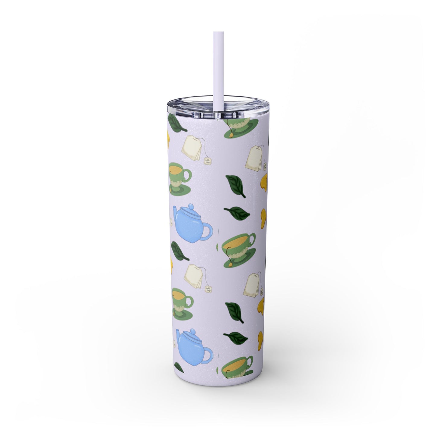 Charming Tea Themed Tumbler, Stylish Drinkware for Tea Lovers, Perfect for Gifts, Home, Travel, Eco-Friendly Beverage Container