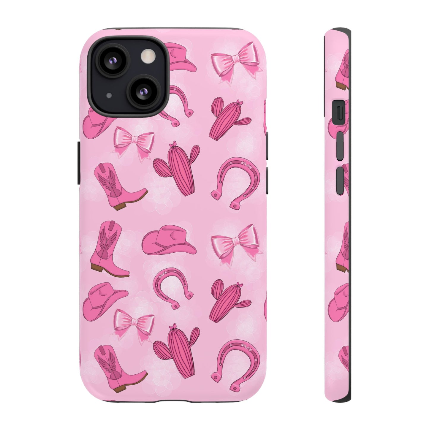 Cowgirl Chic Phone Case, Western Style Tough Case, Cute Pink Cowboy Theme, Gift for Rodeo Lovers, Country Western Decor