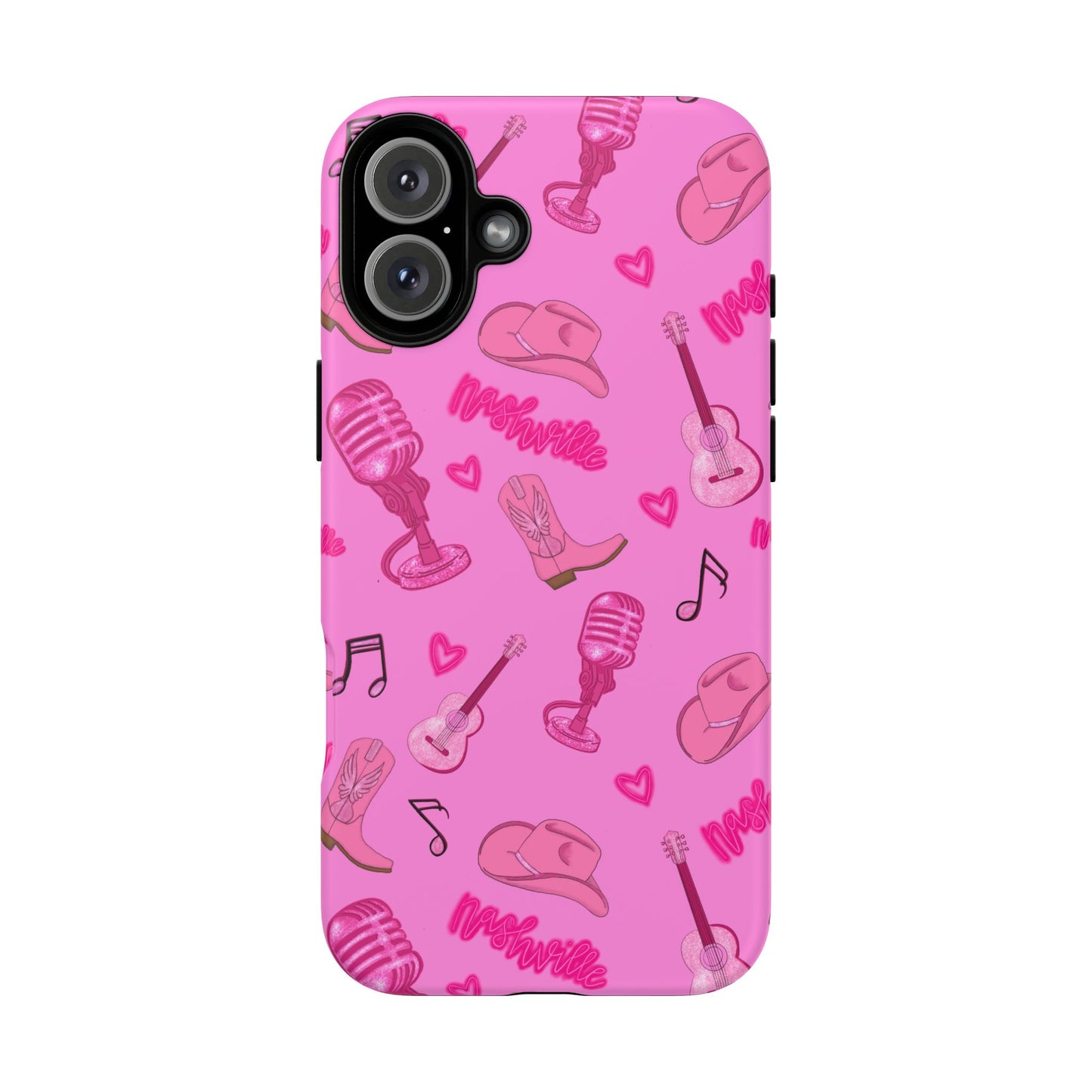 Pink Music Cases for Tough Love, Music Lover Gift, Phone Accessories, Cute Phone Covers, Stylish Cases for Women