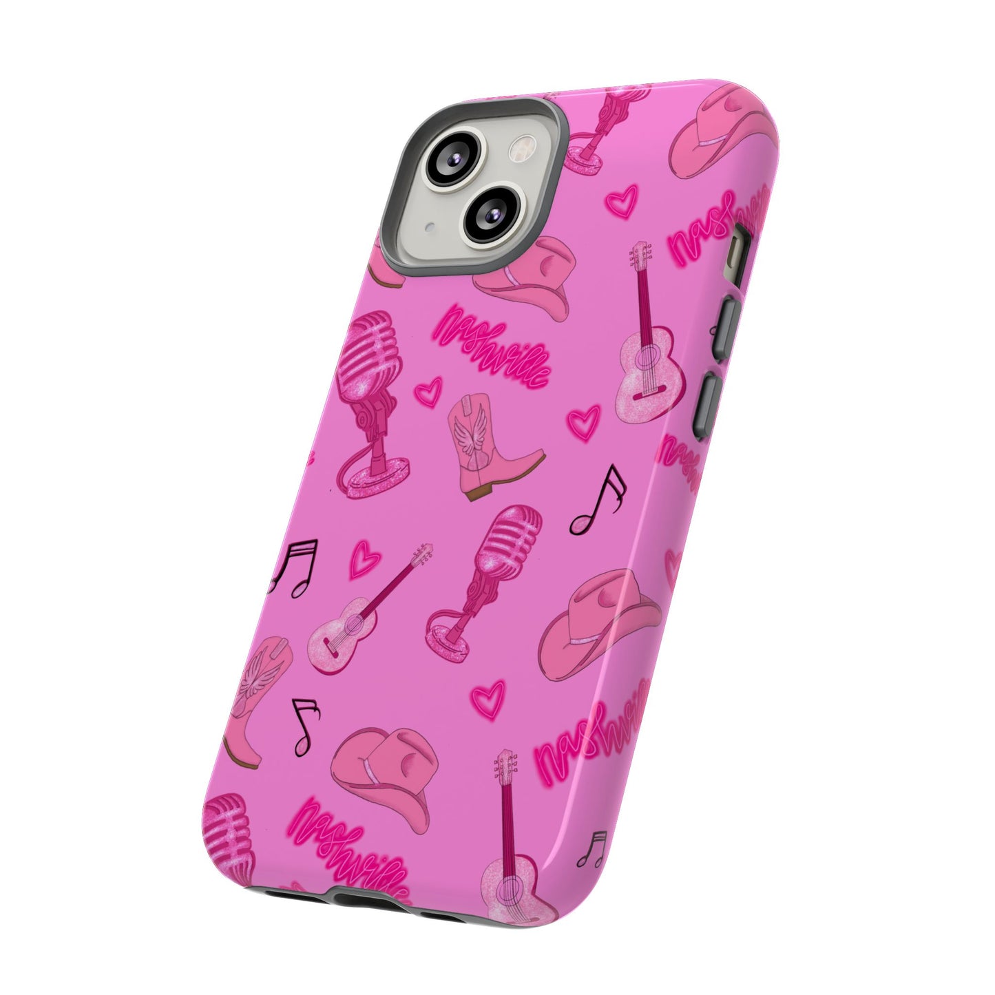 Pink Music Cases for Tough Love, Music Lover Gift, Phone Accessories, Cute Phone Covers, Stylish Cases for Women