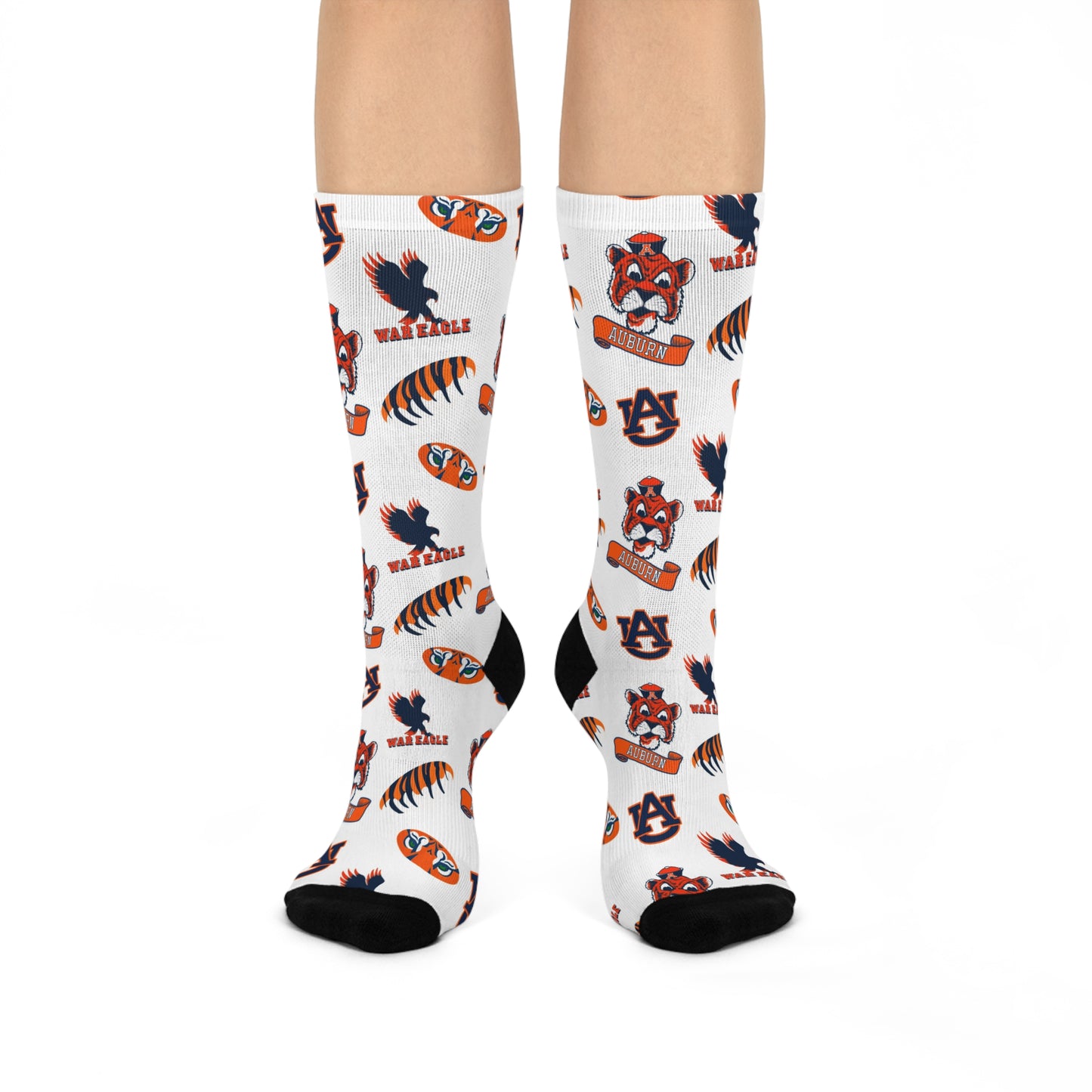 Auburn Crew Socks | Perfect for Tailgating, Game Day Wear, Gift for Sports Fans, Athletic Socks, Holiday Apparel