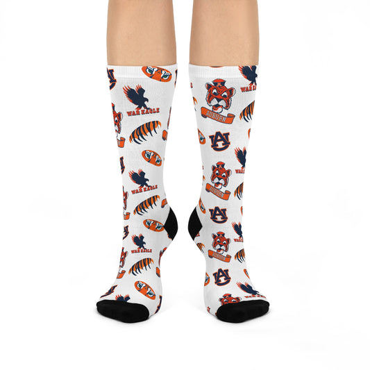 Auburn Crew Socks | Perfect for Tailgating, Game Day Wear, Gift for Sports Fans, Athletic Socks, Holiday Apparel