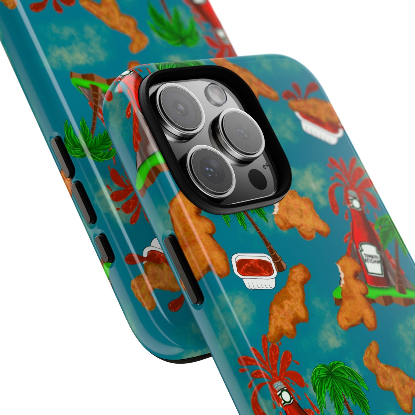 Dino Nuggets Phone Case - Tropical Vibes & Humor, Perfect Gift for Friends, Summer BBQ, Beach Lovers, Unique Accessory, Tough Cases