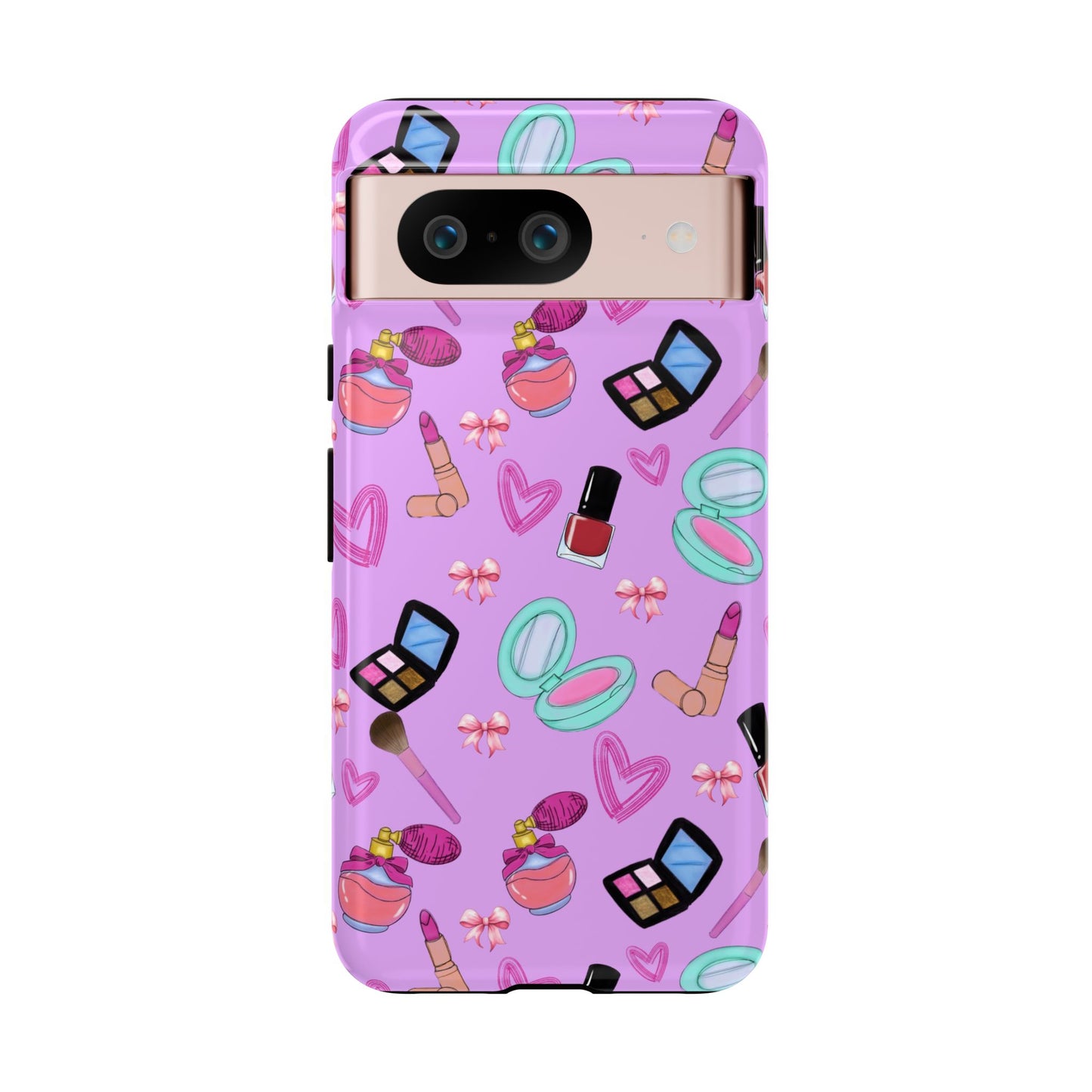 Cute Makeup Phone Case, Tough Cases, Cosmetic Lover Gift, Makeup Junkie Accessory, Beauty Phone Cover, Fun Design for Her