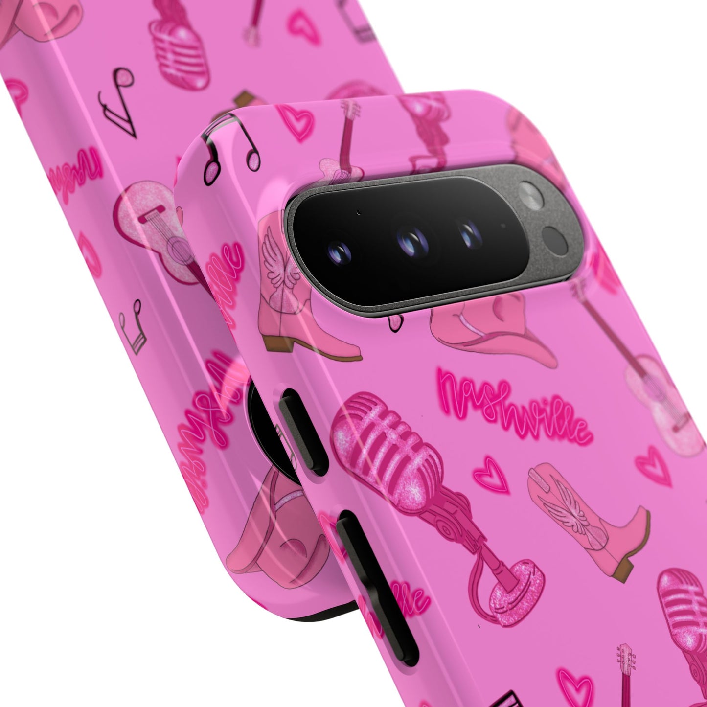 Pink Music Cases for Tough Love, Music Lover Gift, Phone Accessories, Cute Phone Covers, Stylish Cases for Women