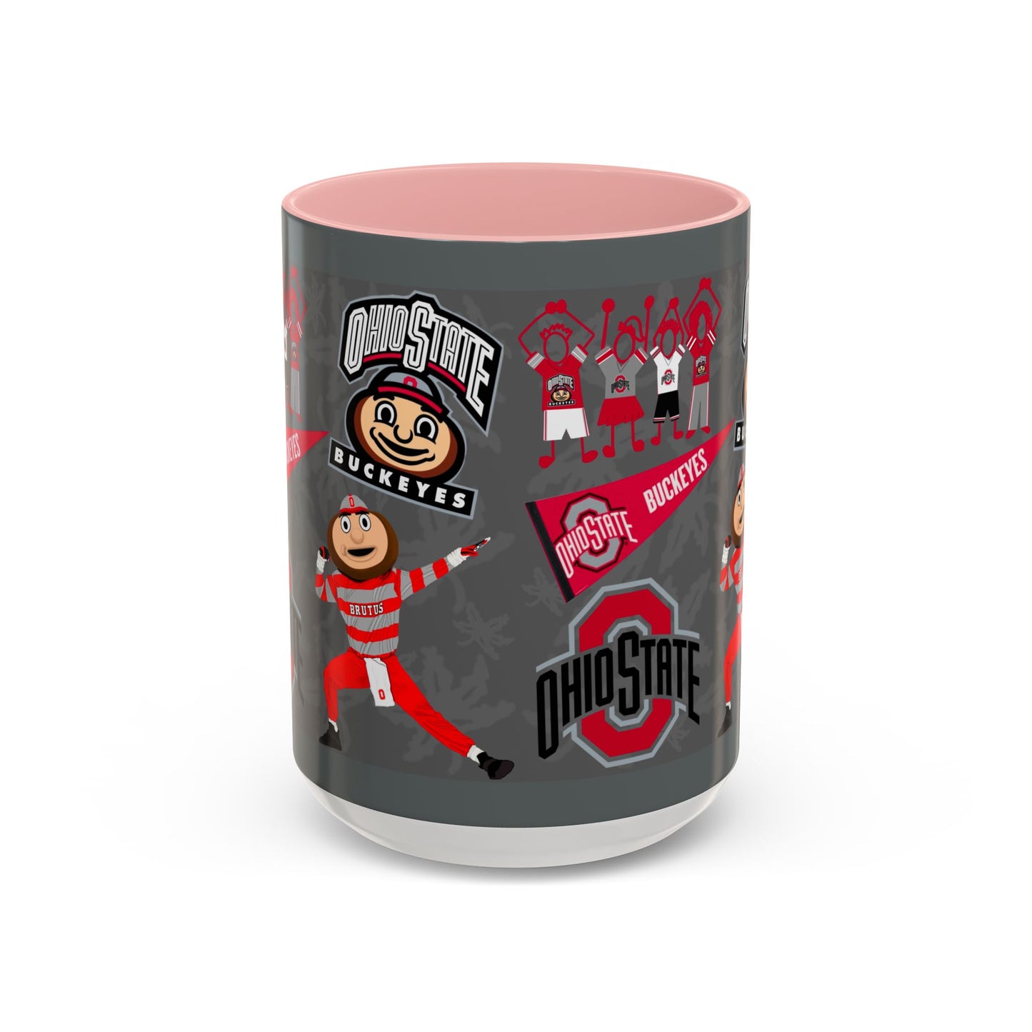 Ohio State Buckeyes Accent Coffee Mug | Gift for Fans, Sports Lovers, College Alumni, Holiday Decorations, Game Day Essentials