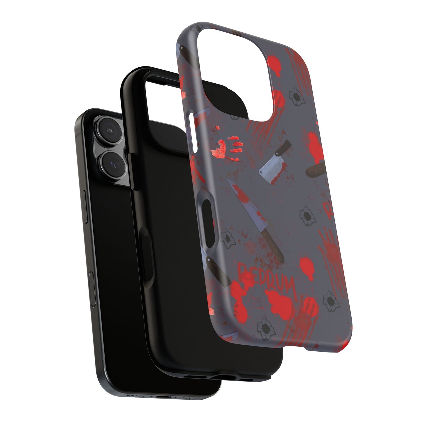 Blood Splatter Phone Case, Tough Case for Horror Fans, Halloween Accessory, Unique Gift for Gamers, Spooky Phone Cover