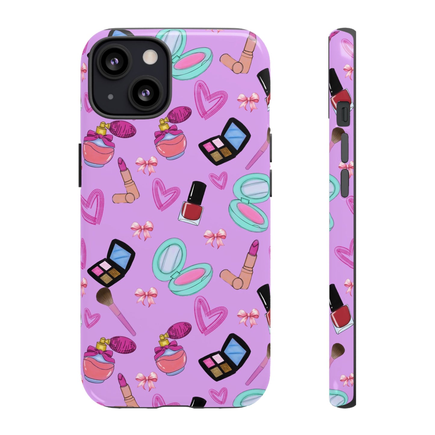 Cute Makeup Phone Case, Tough Cases, Cosmetic Lover Gift, Makeup Junkie Accessory, Beauty Phone Cover, Fun Design for Her
