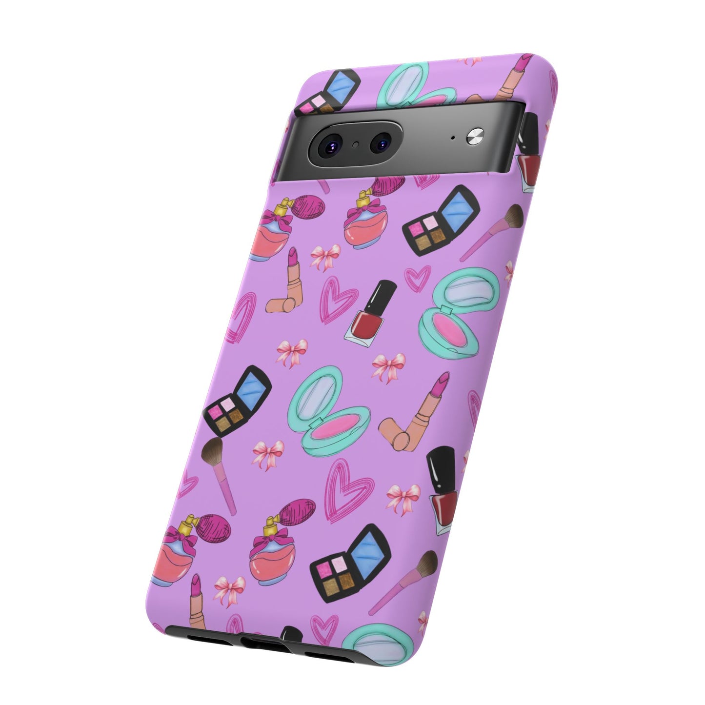 Cute Makeup Phone Case, Tough Cases, Cosmetic Lover Gift, Makeup Junkie Accessory, Beauty Phone Cover, Fun Design for Her