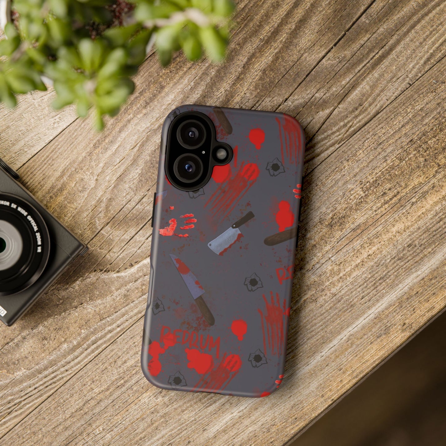 Blood Splatter Phone Case, Tough Case for Horror Fans, Halloween Accessory, Unique Gift for Gamers, Spooky Phone Cover