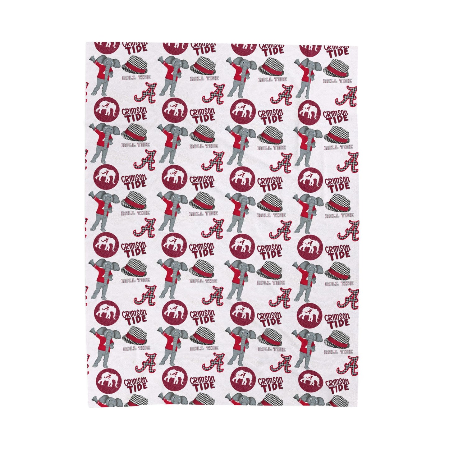 Alabama Crimson Tide Velveteen Plush Blanket - Perfect for Game Day, Dorm Decor, Gift, Home Essentials, Soft Throw