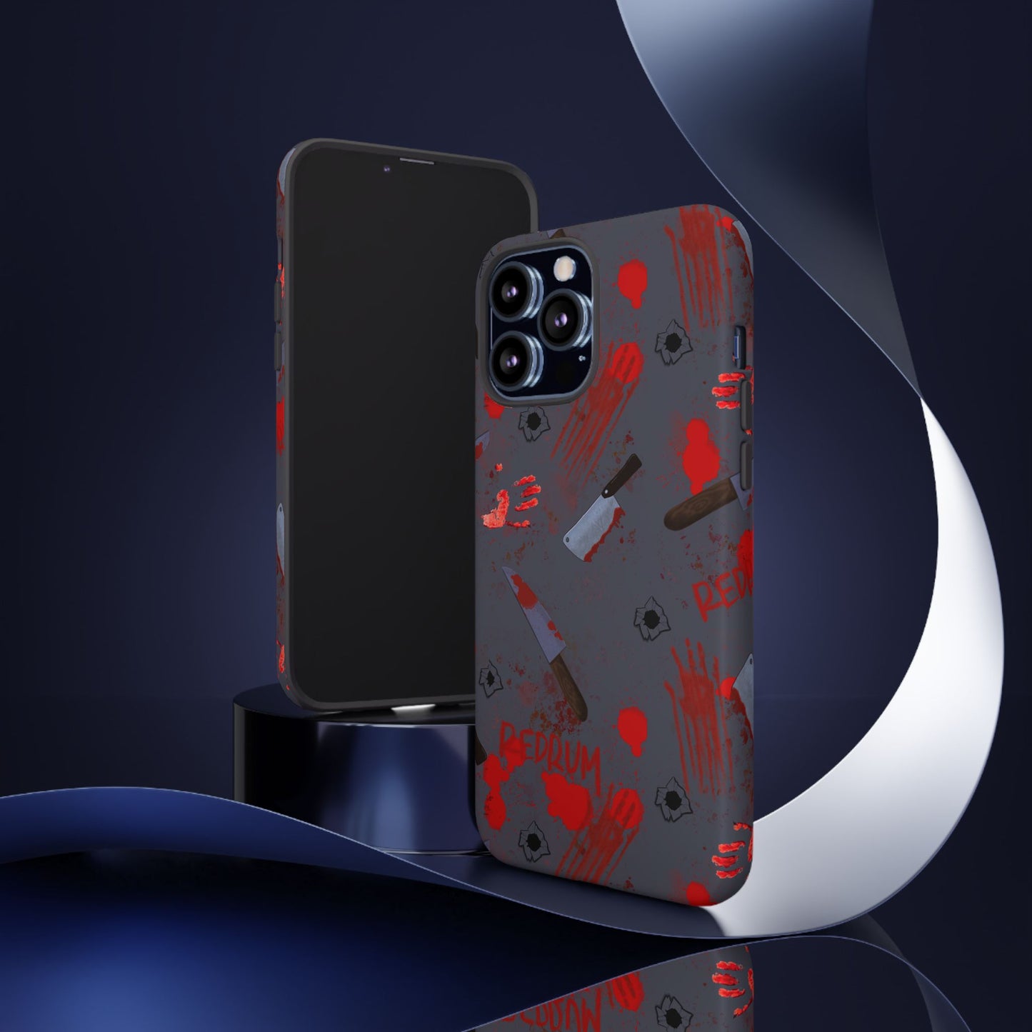 Blood Splatter Phone Case, Tough Case for Horror Fans, Halloween Accessory, Unique Gift for Gamers, Spooky Phone Cover