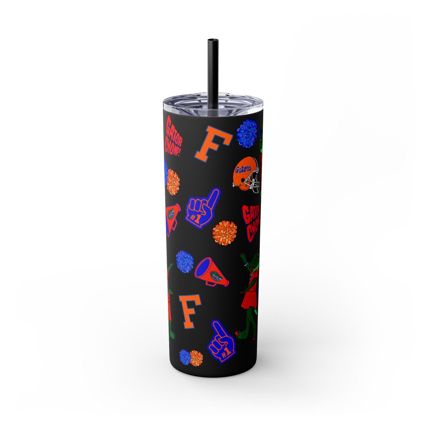 Florida Gators Spirit Skinny Tumbler - 20oz, Perfect for Game Day, Alumni Gifts, Sports Parties, Custom Drinkware, Florida Fan Merch