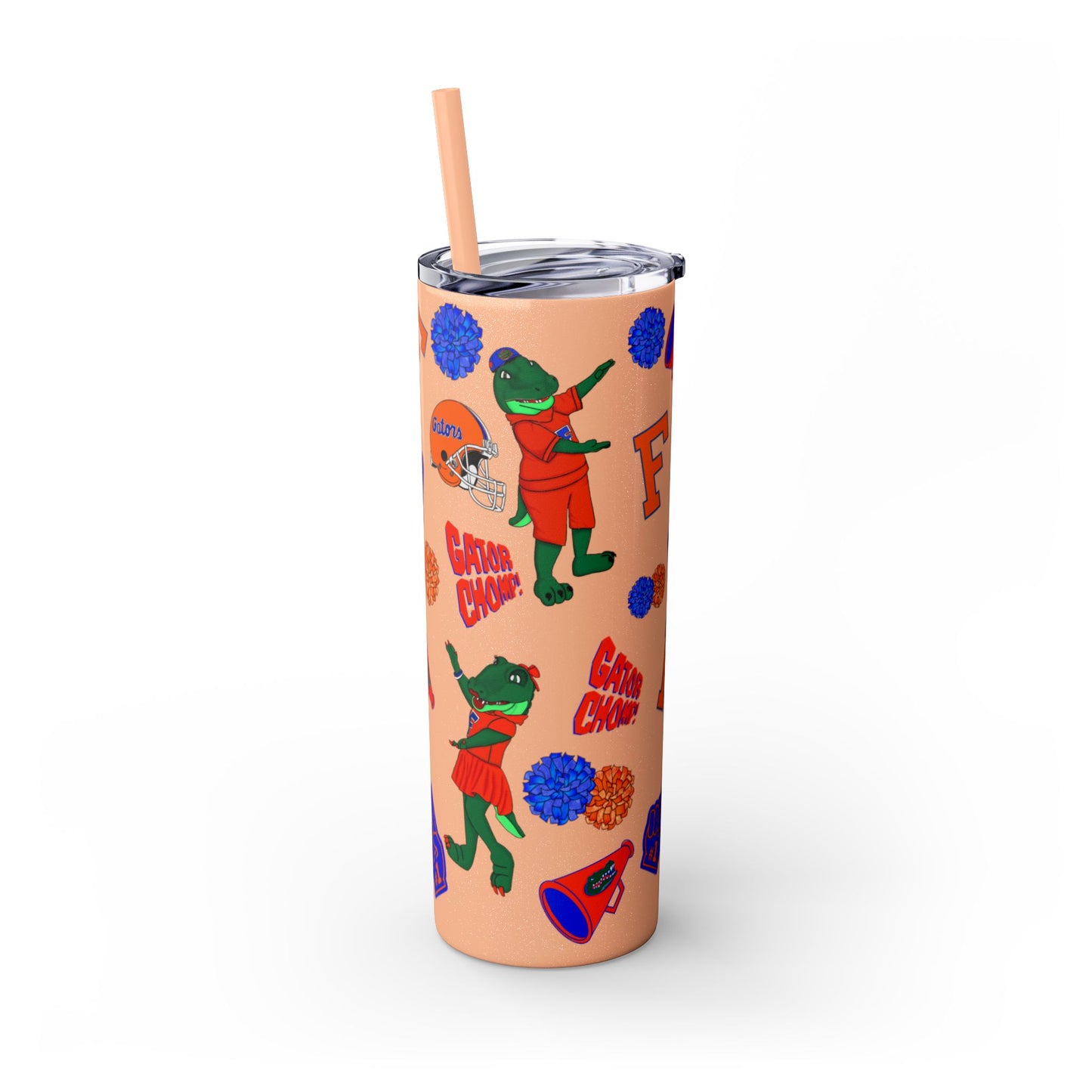 Florida Gators Spirit Skinny Tumbler - 20oz, Perfect for Game Day, Alumni Gifts, Sports Parties, Custom Drinkware, Florida Fan Merch