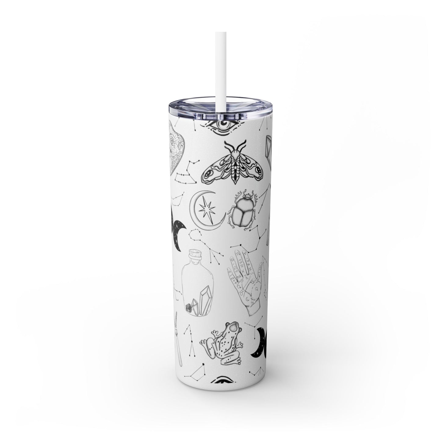 Withy Celestial Skinny Tumbler, 20oz - Astrology Drinkware, Starry Travel Cup, Unique Gift for Her, Cosmic Party Favor, Constellation Mug