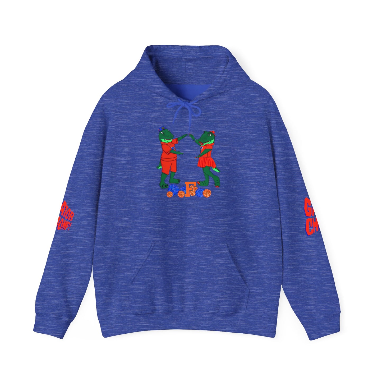 Gator Chomp Playful Graphic Hoodie for Casual Outings, Gift for Friends, Comfortable Hooded Sweatshirt for Relaxing, Trendy Streetwear