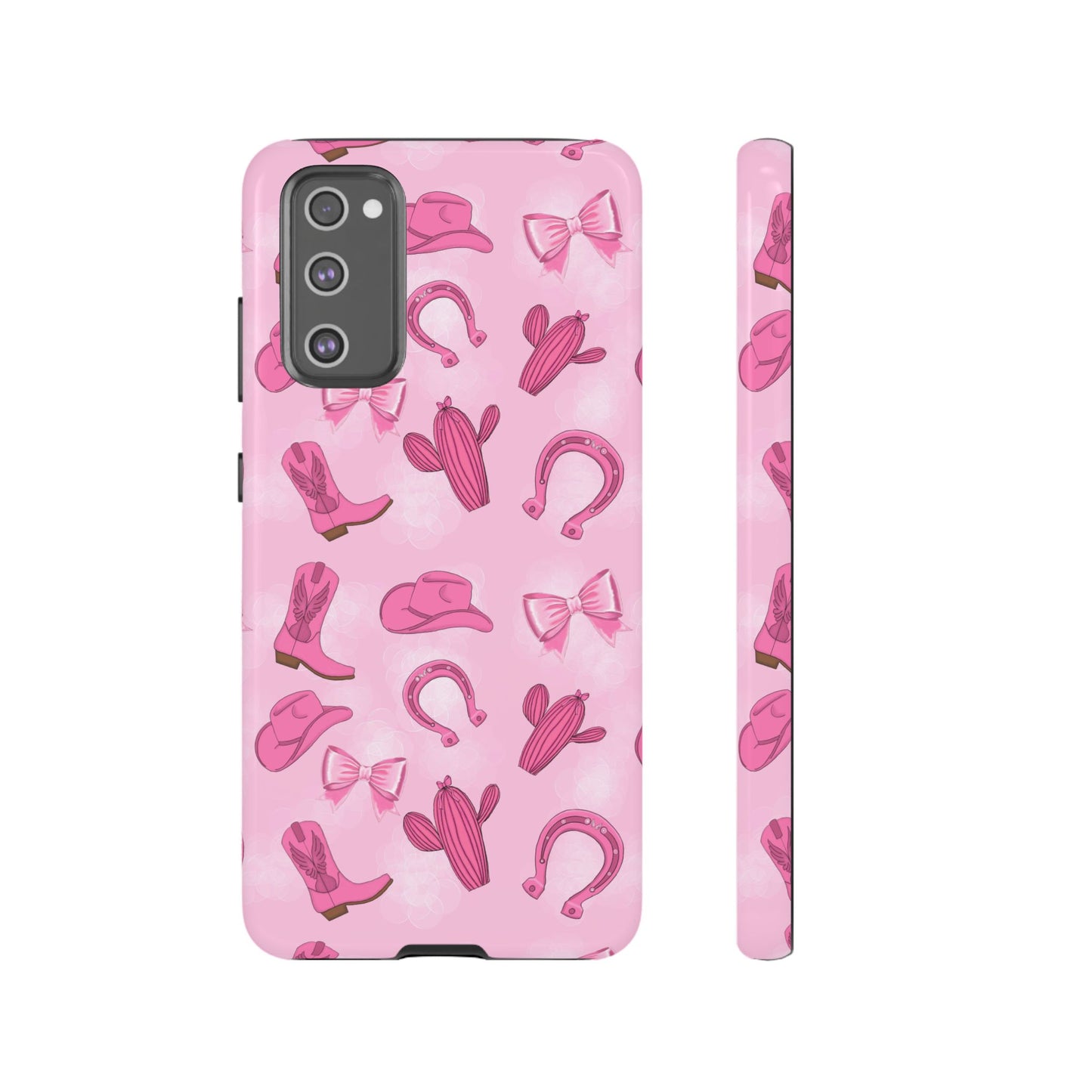 Cowgirl Chic Phone Case, Western Style Tough Case, Cute Pink Cowboy Theme, Gift for Rodeo Lovers, Country Western Decor