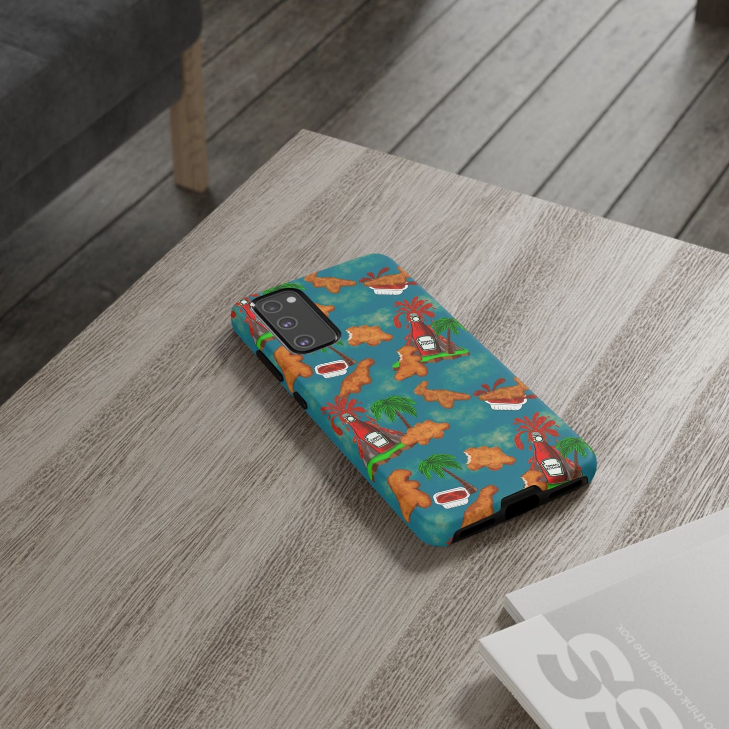 Dino Nuggets Phone Case - Tropical Vibes & Humor, Perfect Gift for Friends, Summer BBQ, Beach Lovers, Unique Accessory, Tough Cases