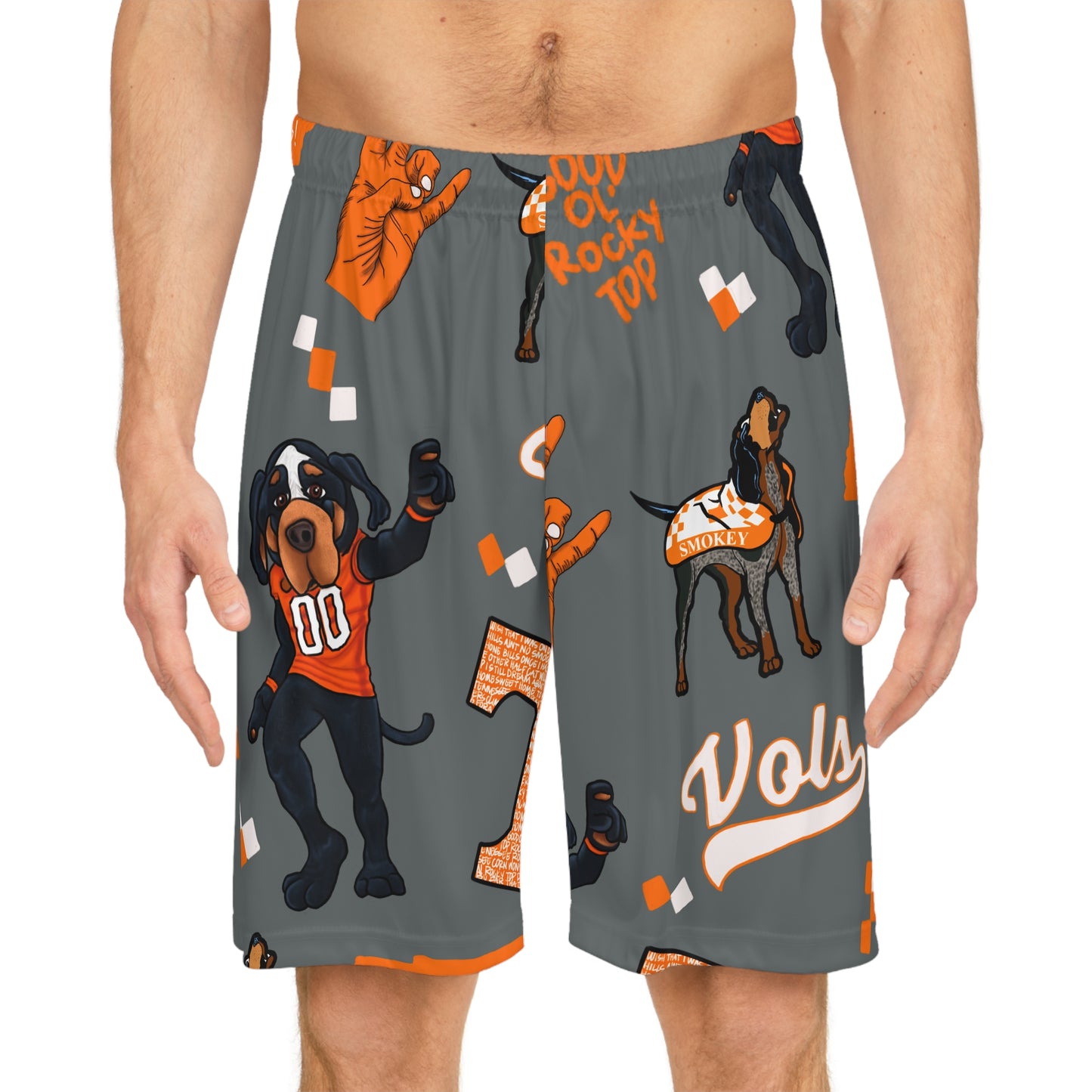 Tennessee Basketball Shorts, Fun Athletic Wear for Game Day, Perfect for Sports Fans, Summer Casual Shorts, Unique Gift for Team Supporters