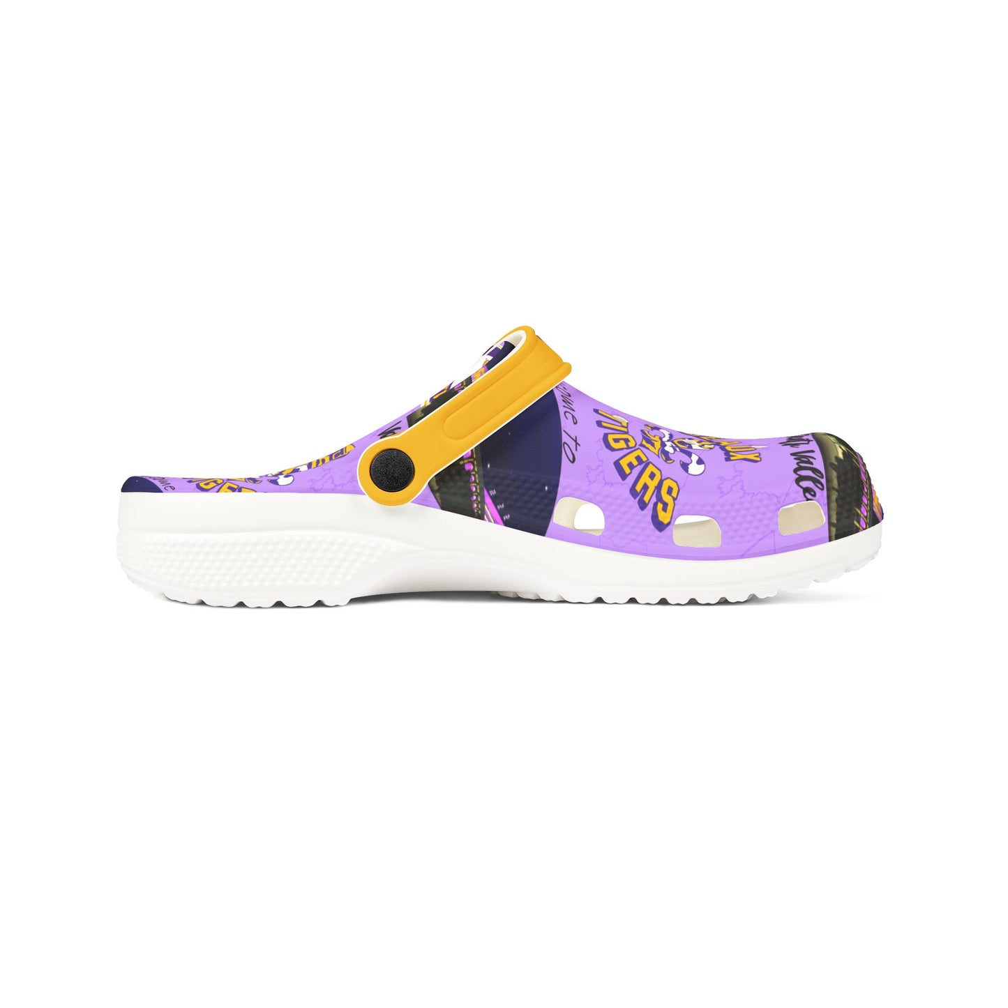 LSU EVA Foam Rubber Shoes for Mardi Gras Celebrations, Comfortable Clogs for Beach, Walking, Outdoor Fun, Gifts for LSU Fans