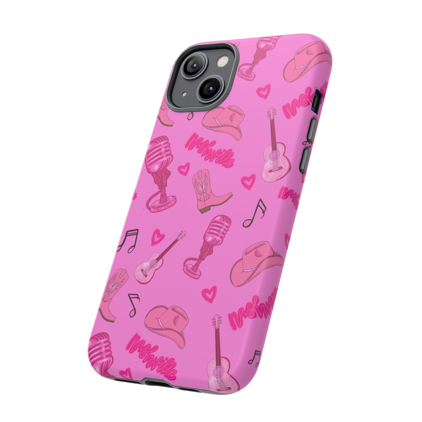 Pink Music Cases for Tough Love, Music Lover Gift, Phone Accessories, Cute Phone Covers, Stylish Cases for Women
