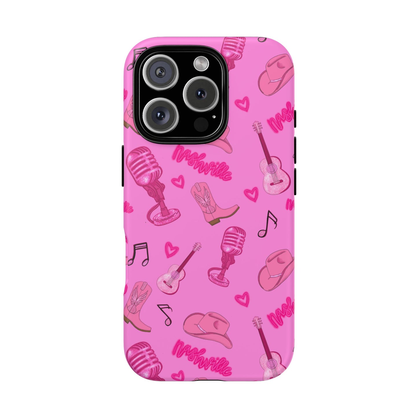 Pink Music Cases for Tough Love, Music Lover Gift, Phone Accessories, Cute Phone Covers, Stylish Cases for Women