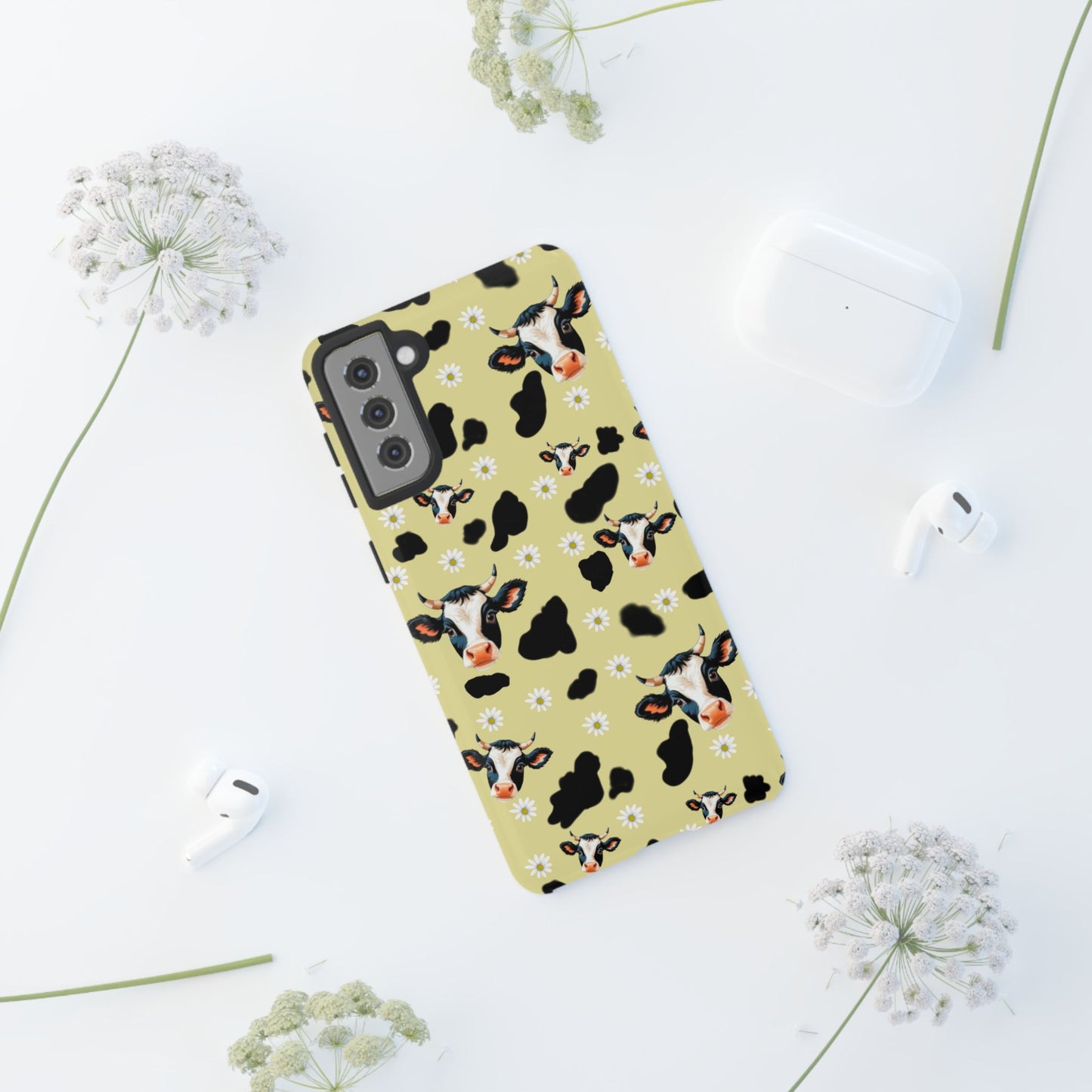 Cow Print Phone Case - Cute Protection for Animal Lovers, Gift for Farmhouse Decor, Cheerful Cow Design