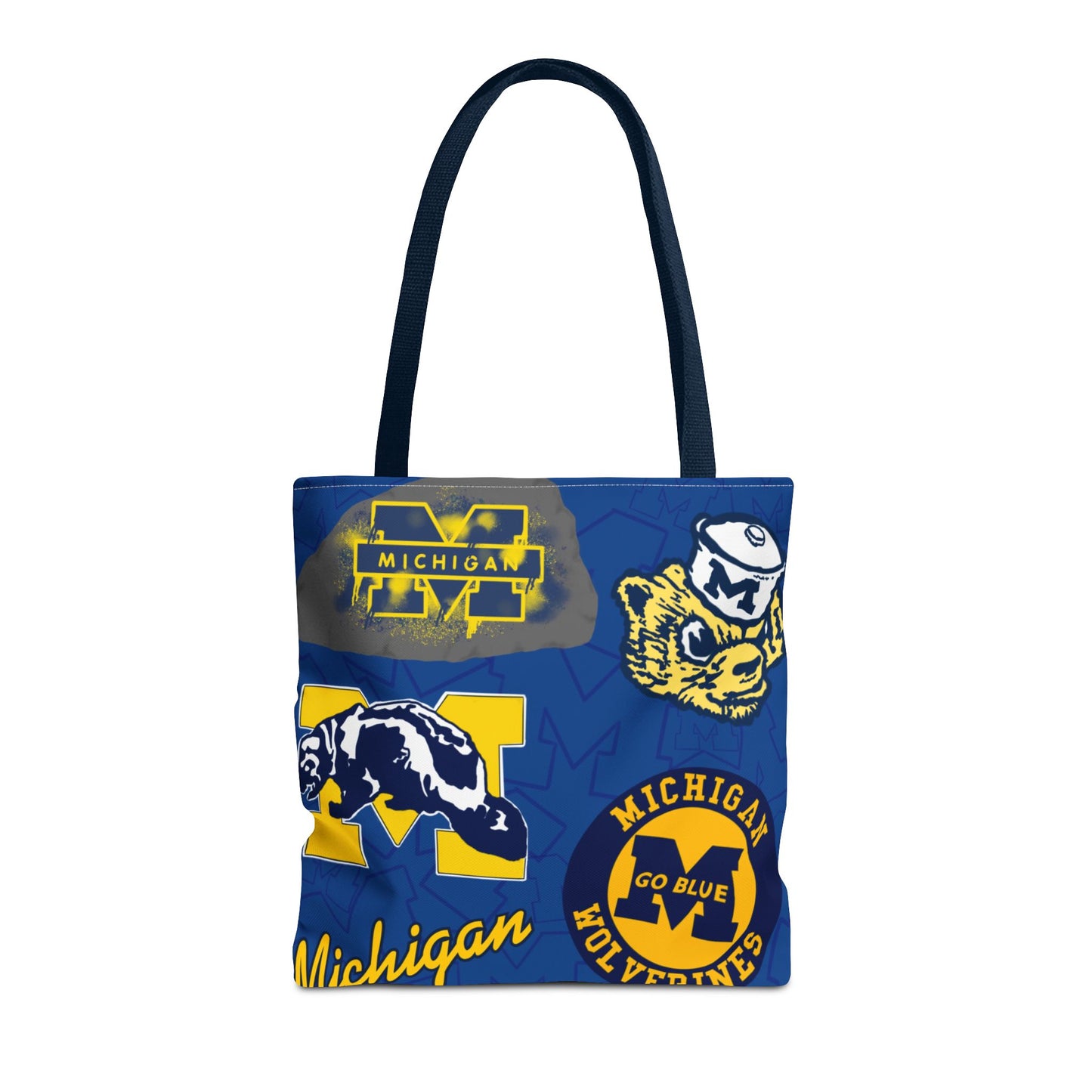 Michigan Spirit Tote Bag, College Student Gift, Game Day Accessory, Team Pride, Sports Tote, University of Michigan
