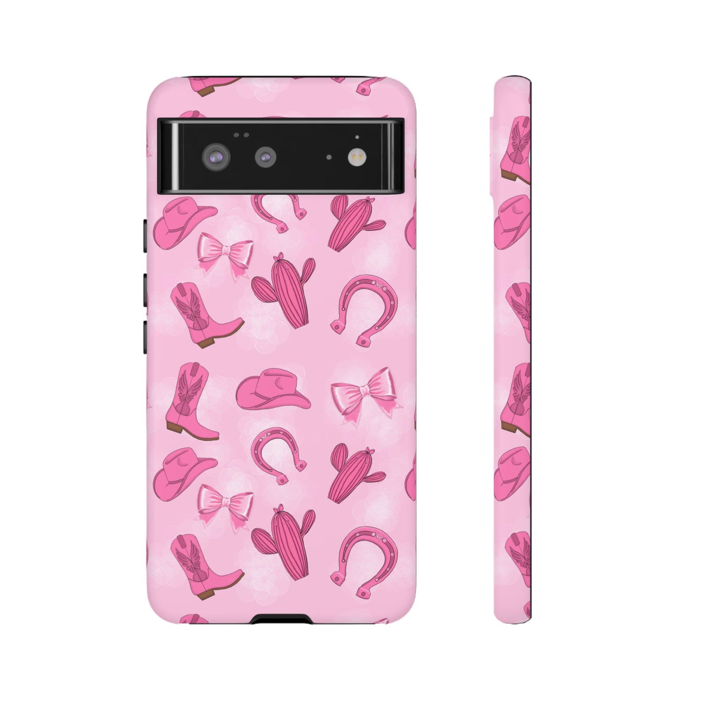 Cowgirl Chic Phone Case, Western Style Tough Case, Cute Pink Cowboy Theme, Gift for Rodeo Lovers, Country Western Decor