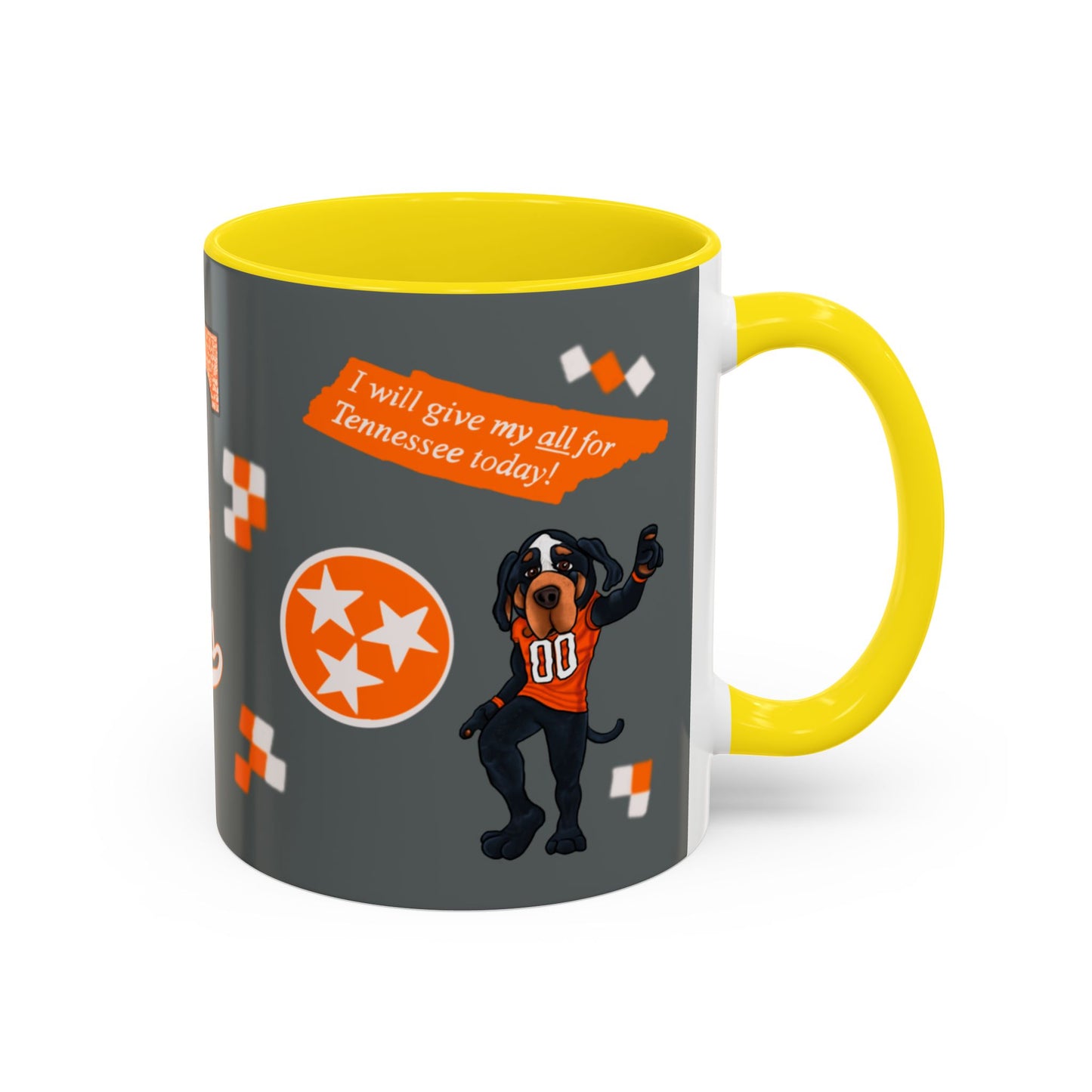 Tennessee Spirit Coffee Mug, Perfect for Gameday, College Student Gift, Unique Drinkware, Sports Fan Mug, Show Your Team Pride