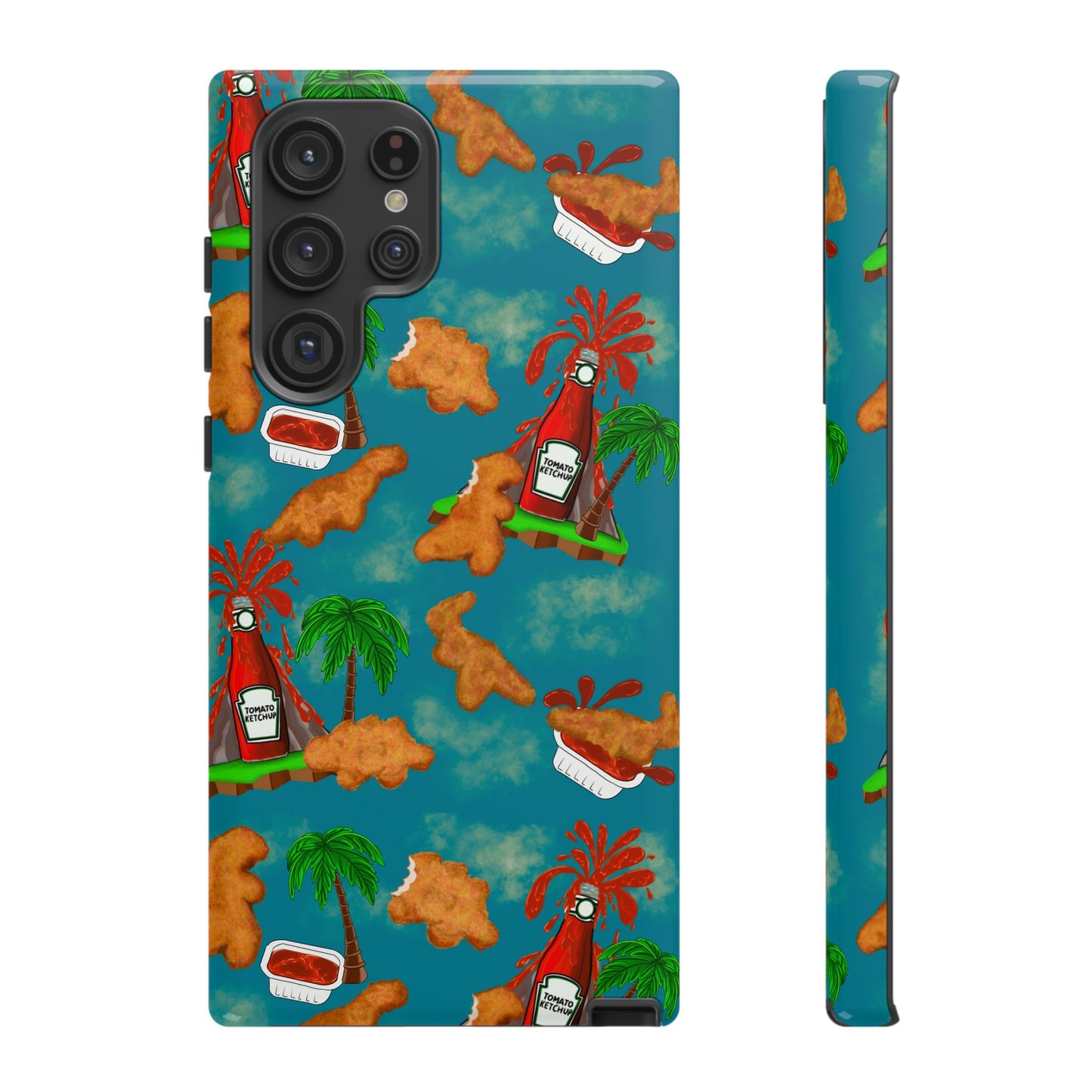 Dino Nuggets Phone Case - Tropical Vibes & Humor, Perfect Gift for Friends, Summer BBQ, Beach Lovers, Unique Accessory, Tough Cases