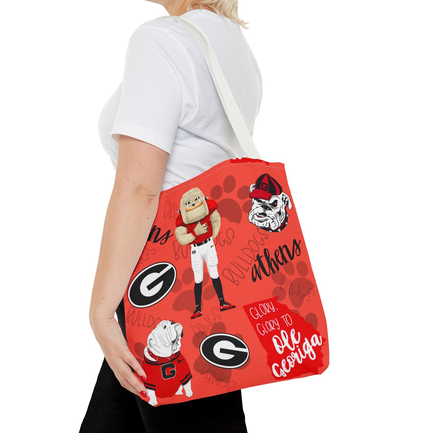 Georgia Bulldogs Tote Bag - Sporty, Cheerful, College Vibe, Perfect for Game Days, Fans, School Spirit, Lightweight, Versatile