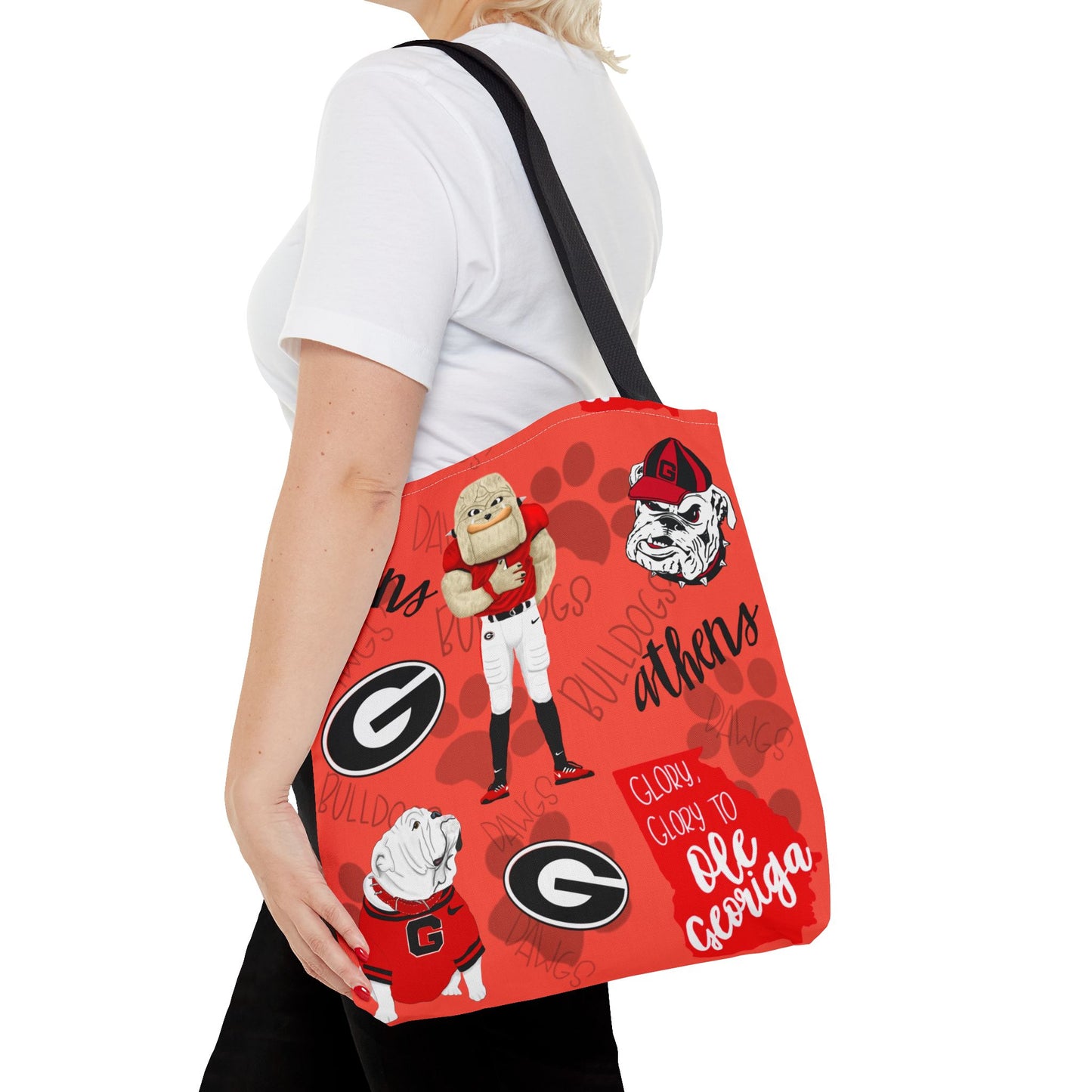 Georgia Bulldogs Tote Bag - Sporty, Cheerful, College Vibe, Perfect for Game Days, Fans, School Spirit, Lightweight, Versatile
