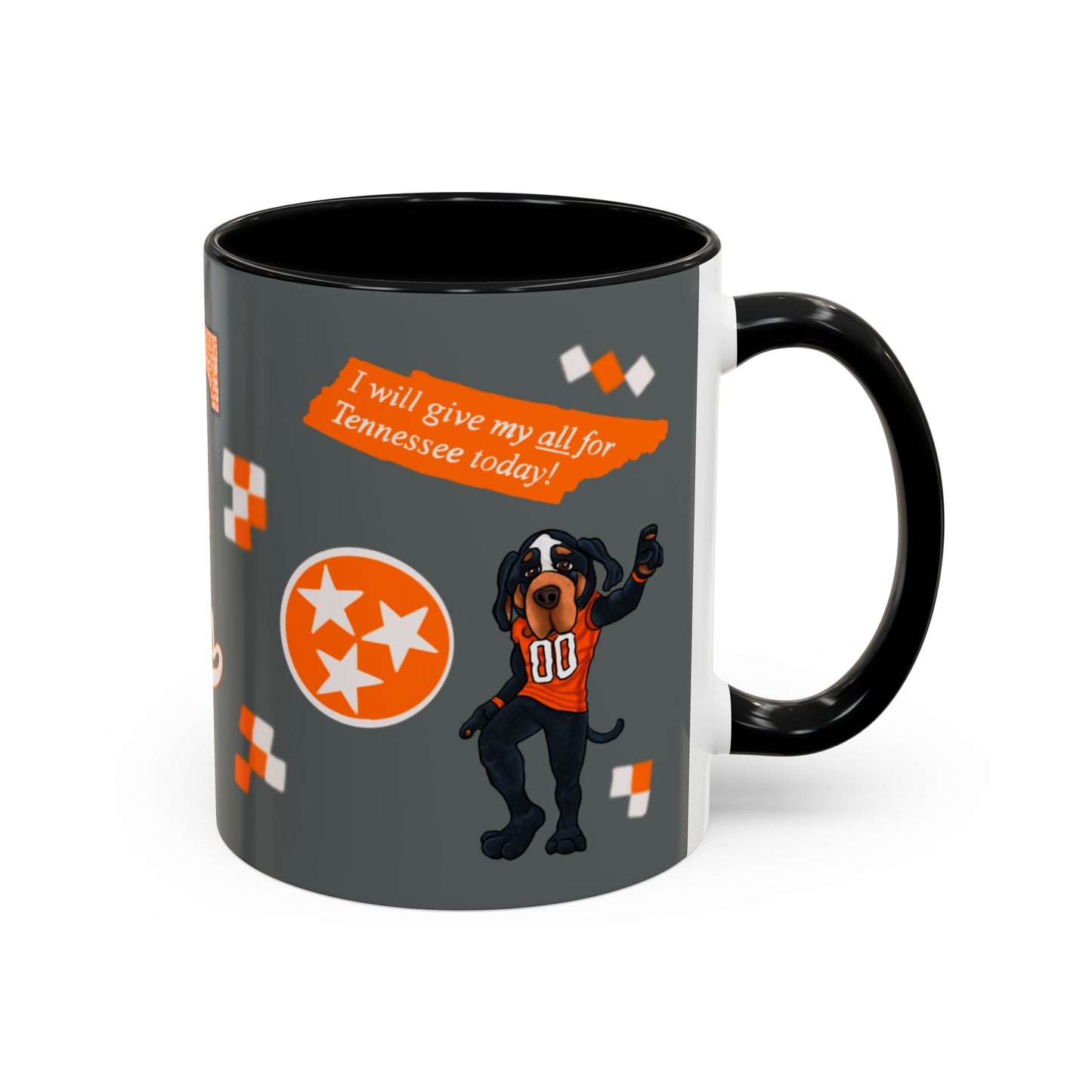 Tennessee Spirit Coffee Mug, Perfect for Gameday, College Student Gift, Unique Drinkware, Sports Fan Mug, Show Your Team Pride