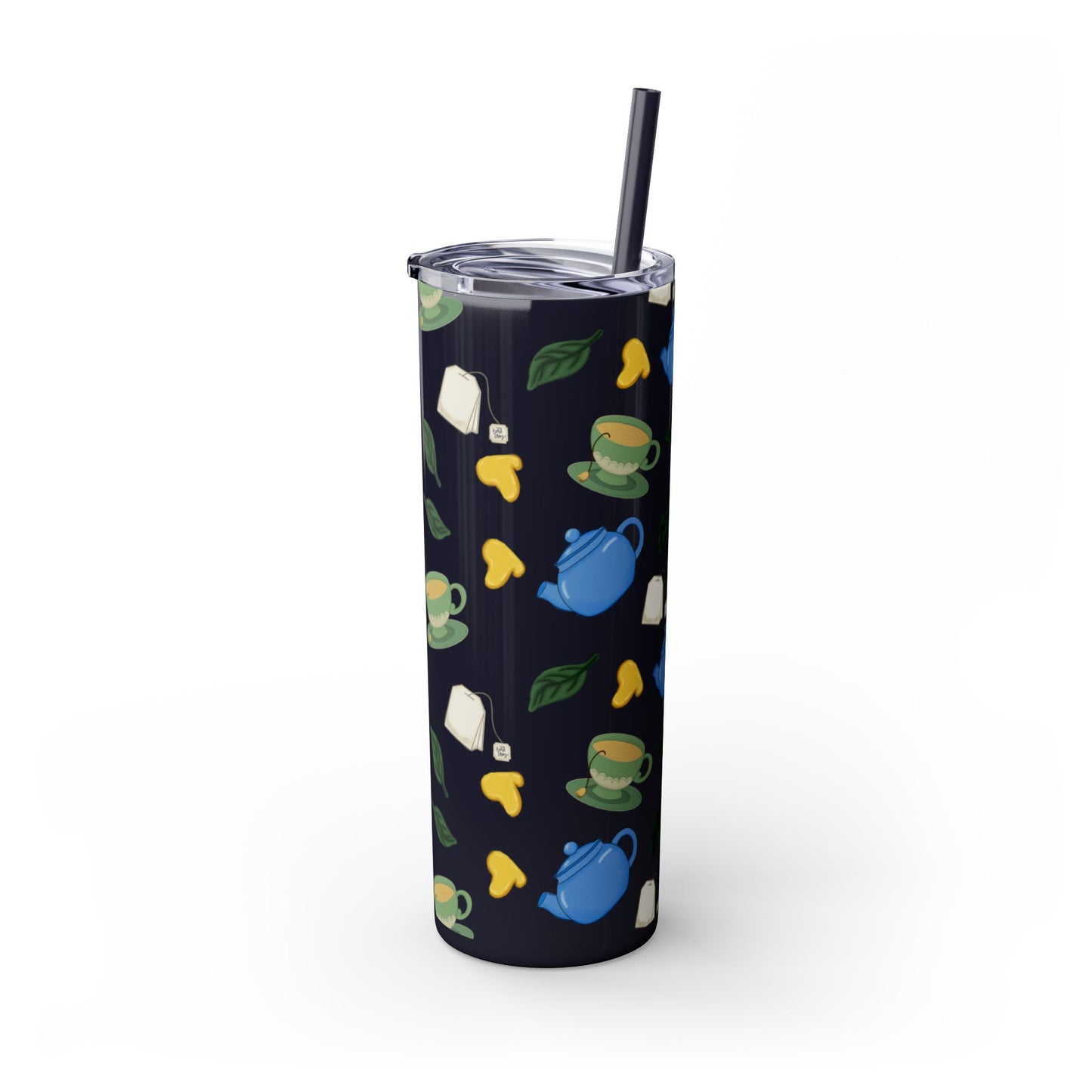 Charming Tea Themed Tumbler, Stylish Drinkware for Tea Lovers, Perfect for Gifts, Home, Travel, Eco-Friendly Beverage Container
