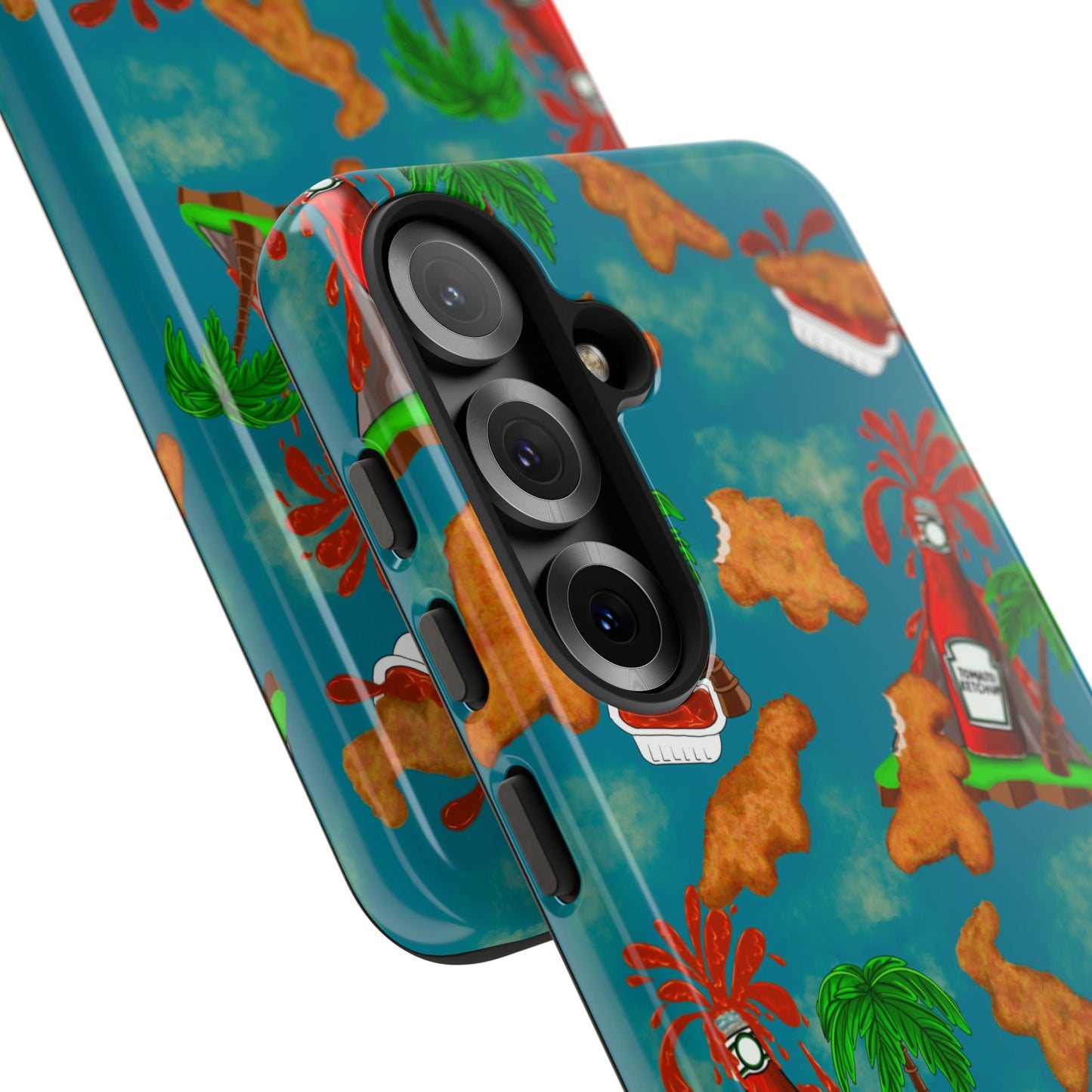 Dino Nuggets Phone Case - Tropical Vibes & Humor, Perfect Gift for Friends, Summer BBQ, Beach Lovers, Unique Accessory, Tough Cases