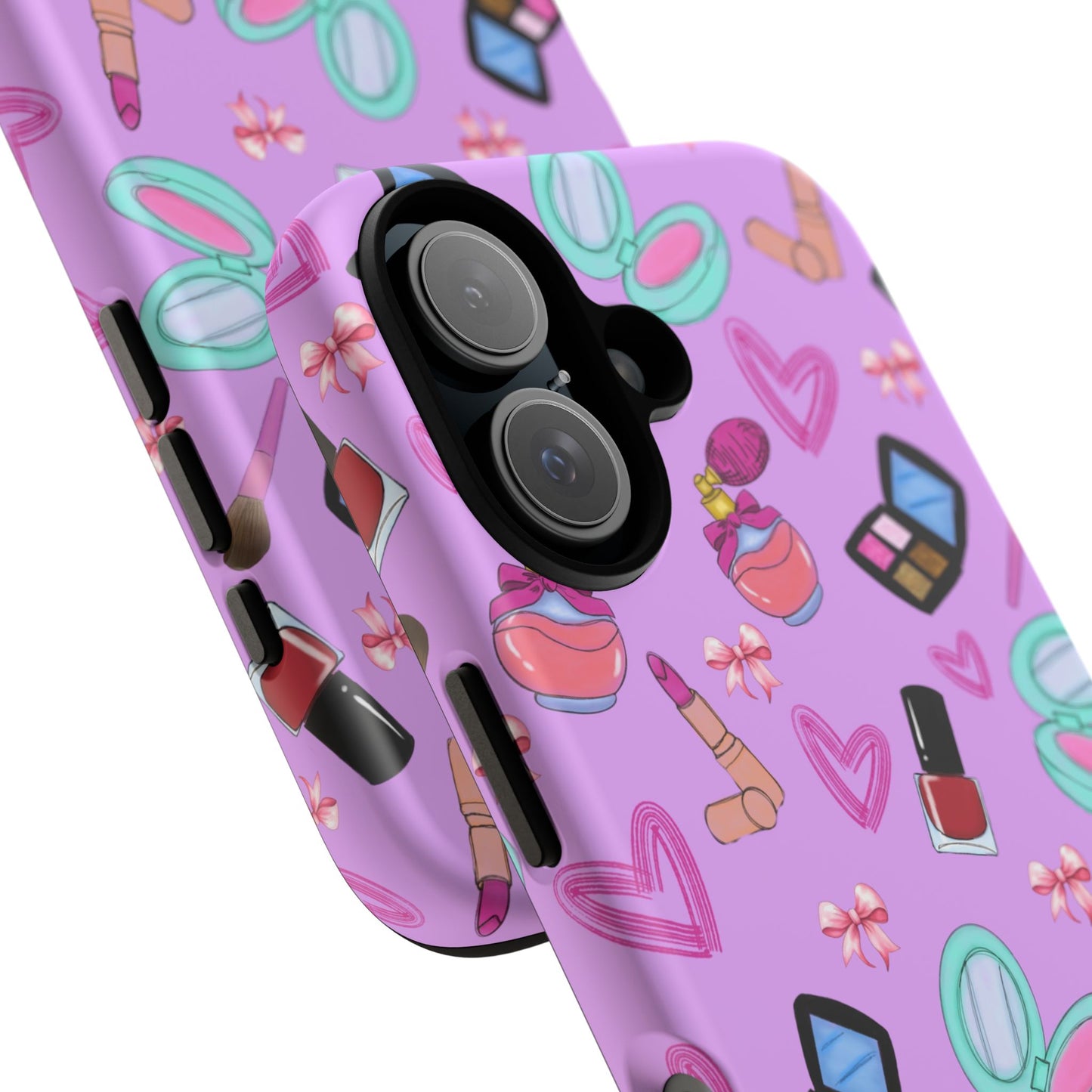 Cute Makeup Phone Case, Tough Cases, Cosmetic Lover Gift, Makeup Junkie Accessory, Beauty Phone Cover, Fun Design for Her